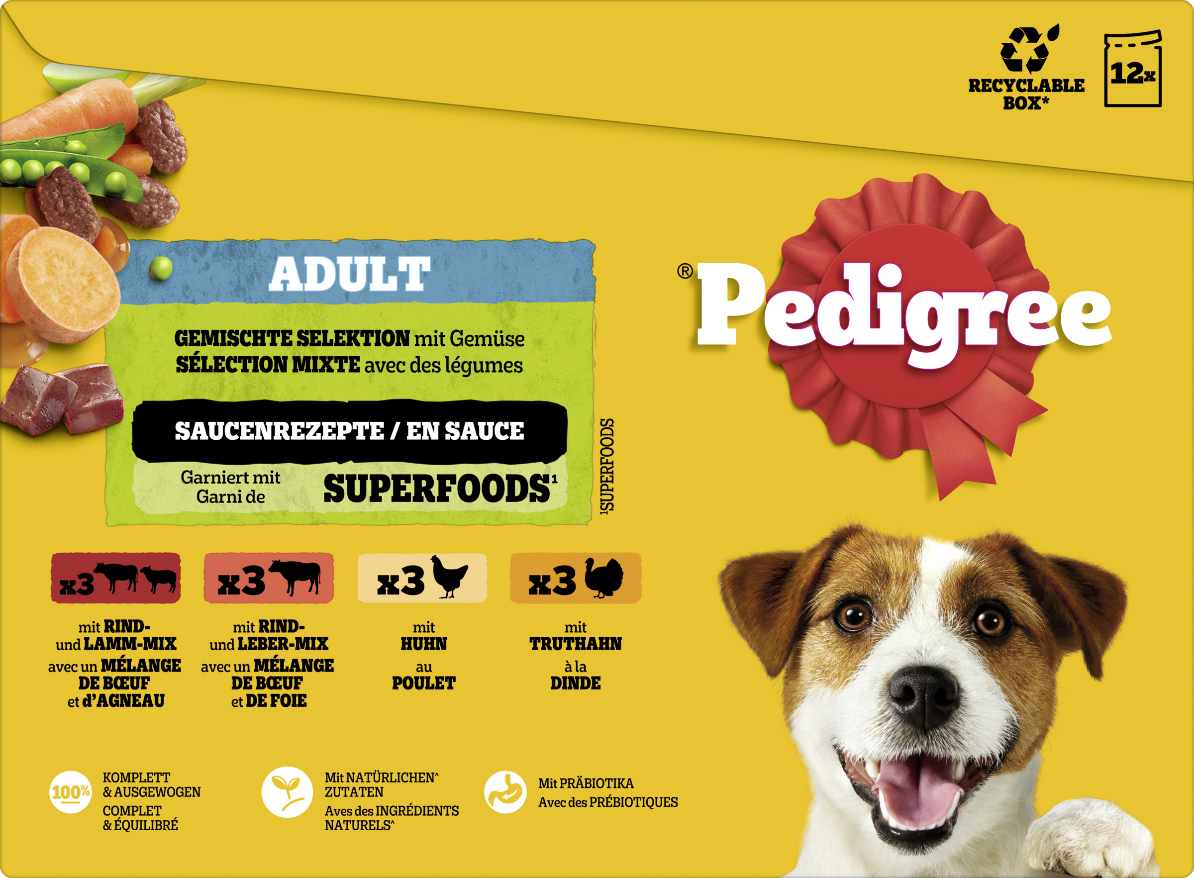Pedigree Vådfoder til hunde Adult Multipack Portionspose