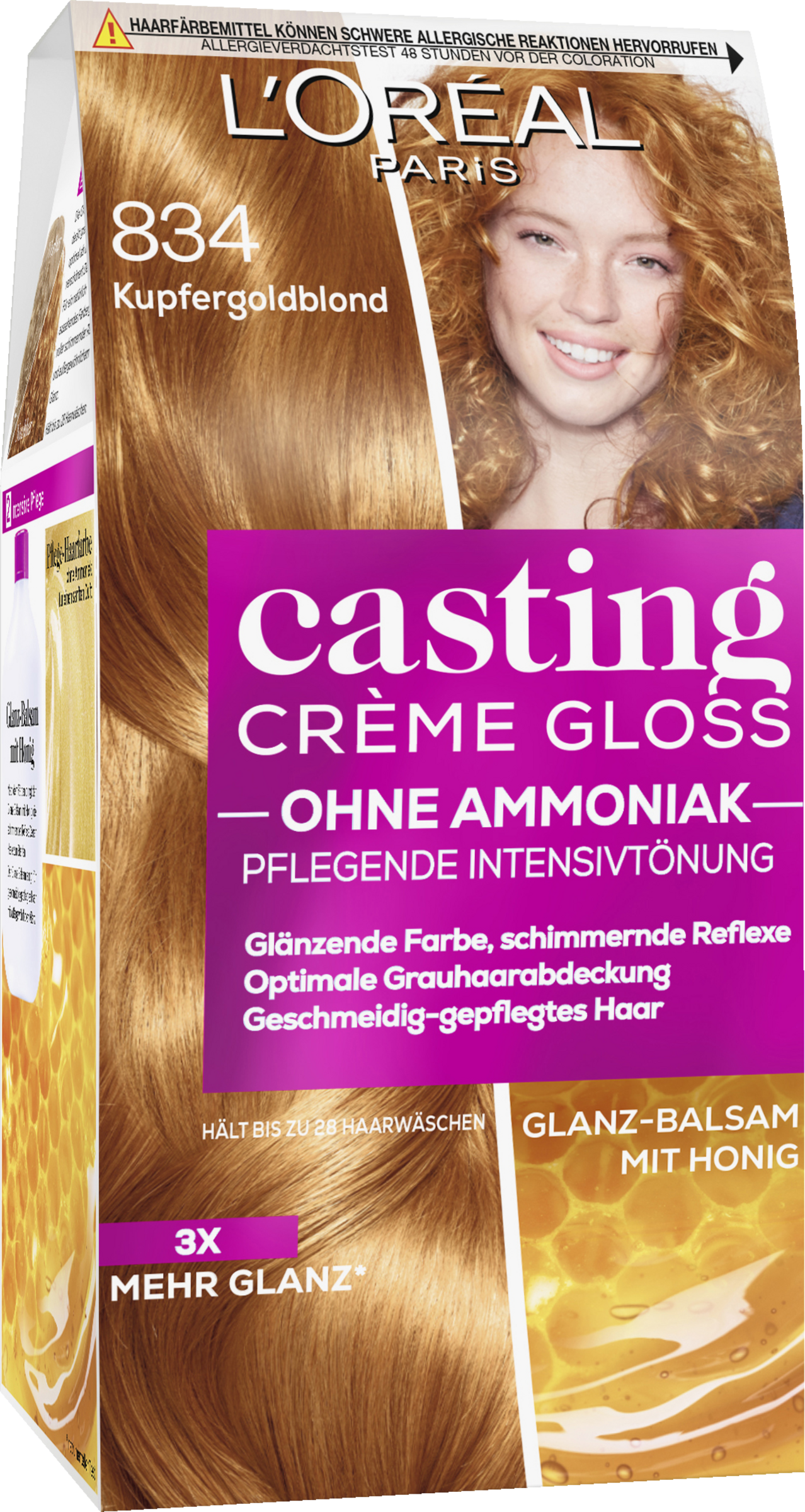 L’Oréal Paris Casting Creme Gloss Nærende, intensiv toning 834 Kobber-guldblond