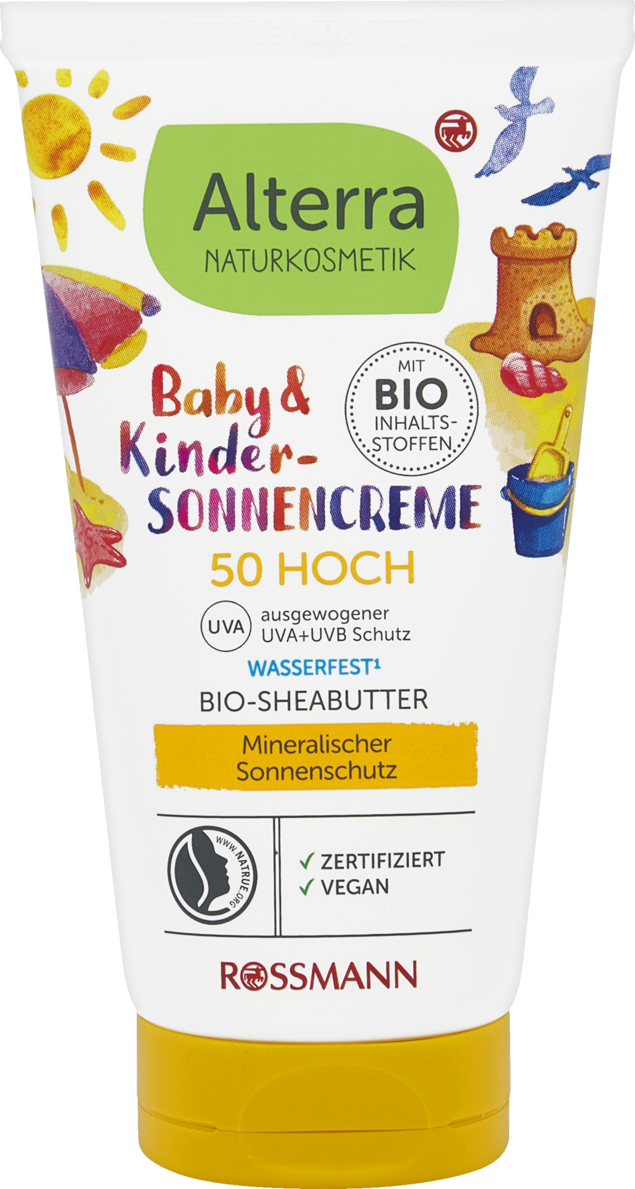 Alterra NATURKOSMETIK Baby- og børnesolcreme solfaktor 50