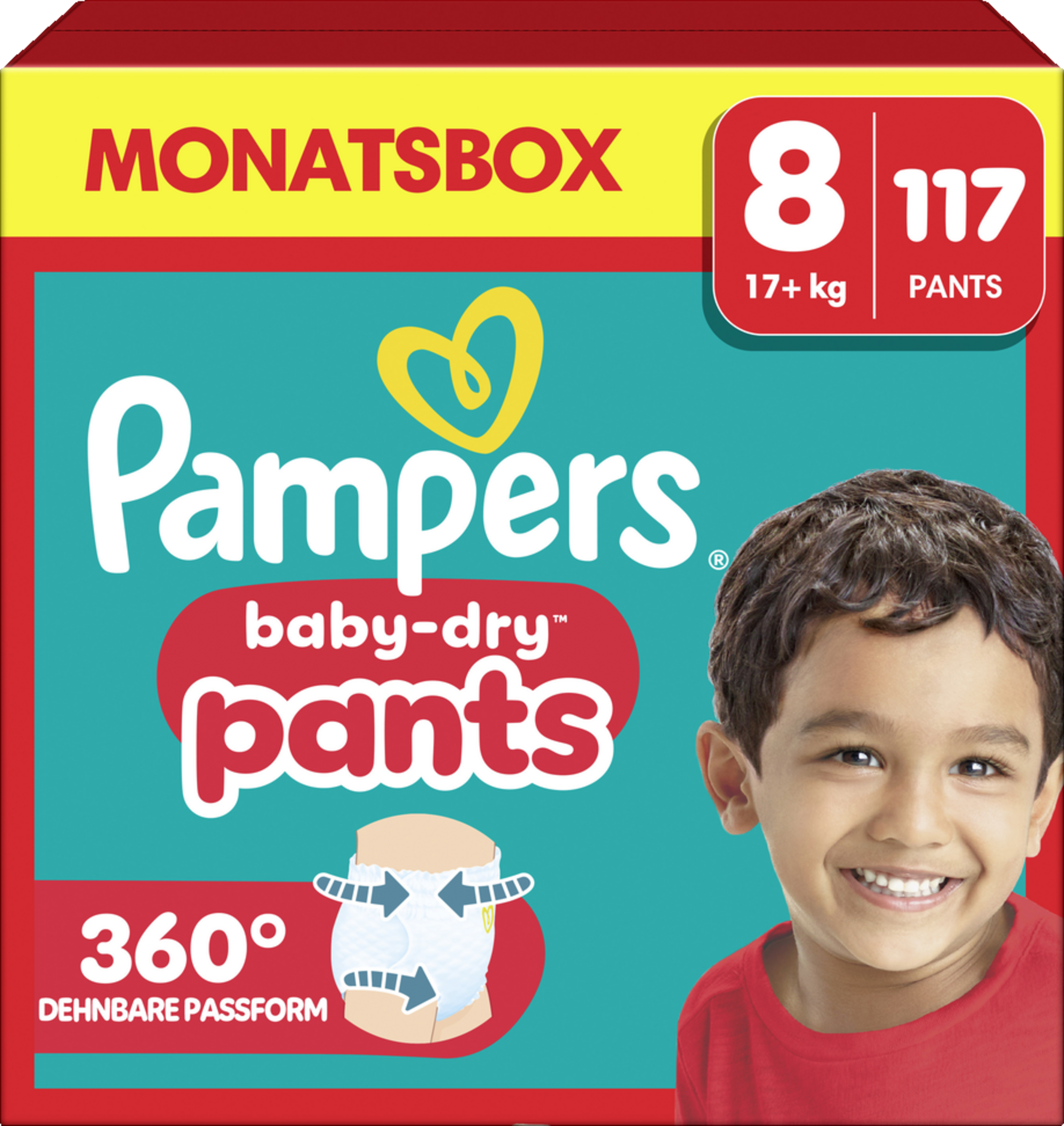 Pampers Baby Dry Pants str. 8 (19+ kg) månedsboks