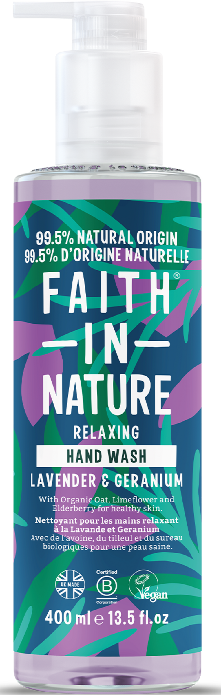 Faith in Nature Flydende sæbe med lavendel og geranium