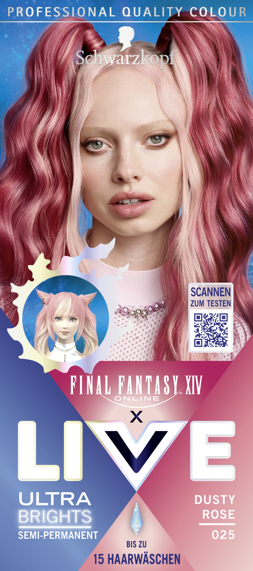 Schwarzkopf LIVE Ultra Brights Hårfarve 025 Dusty Rose