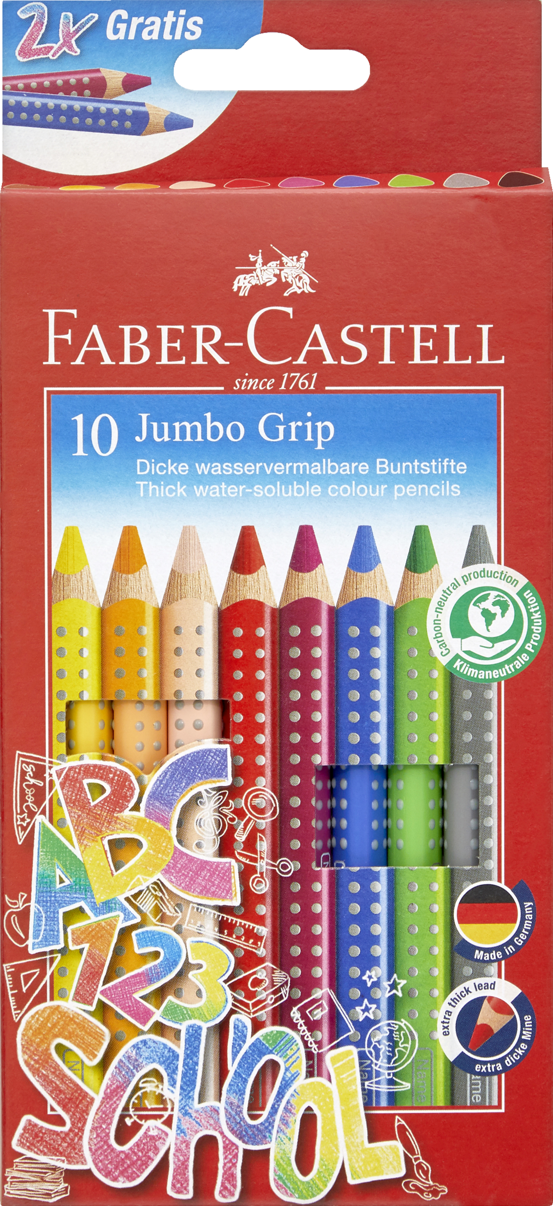 Faber-Castell Farveblyanter Jumbo Grip Sæt med 10 stk
