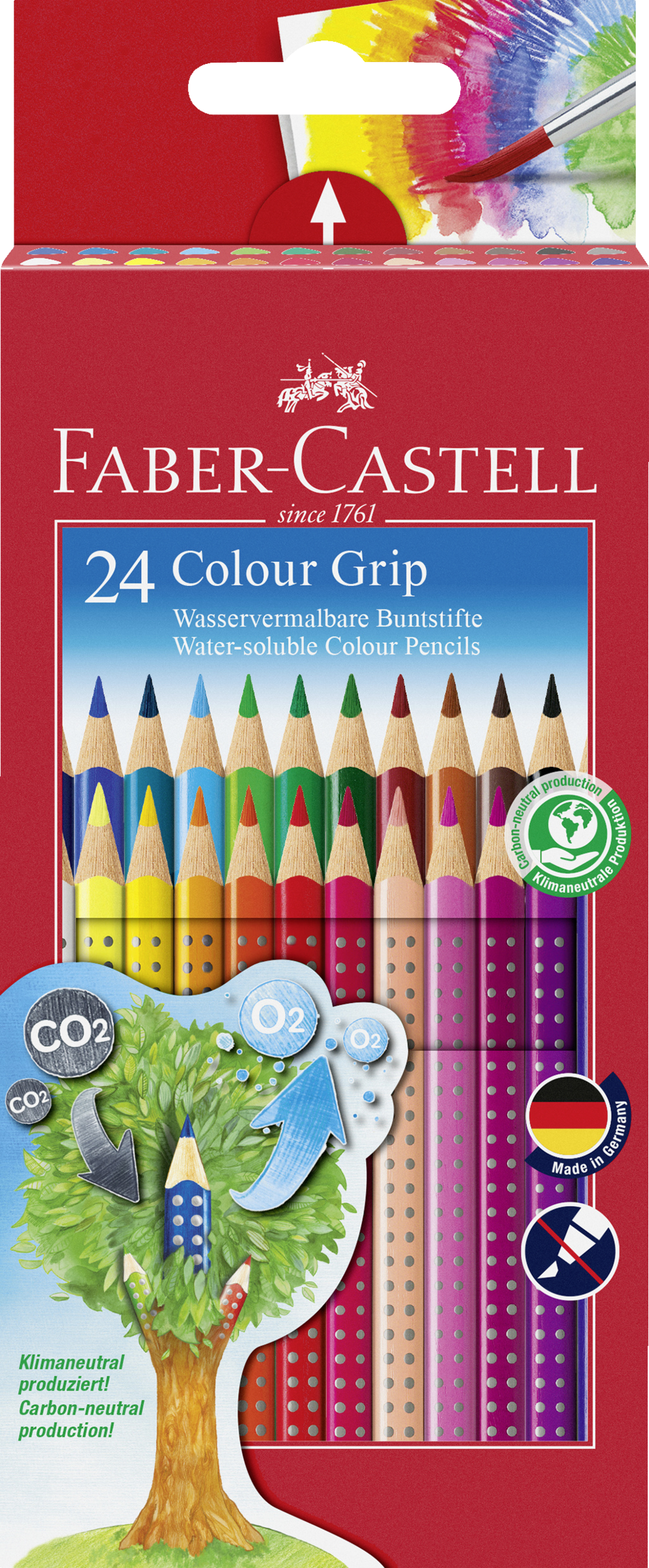 Faber-Castell 24 ColourGrip-vandfarveblyanter