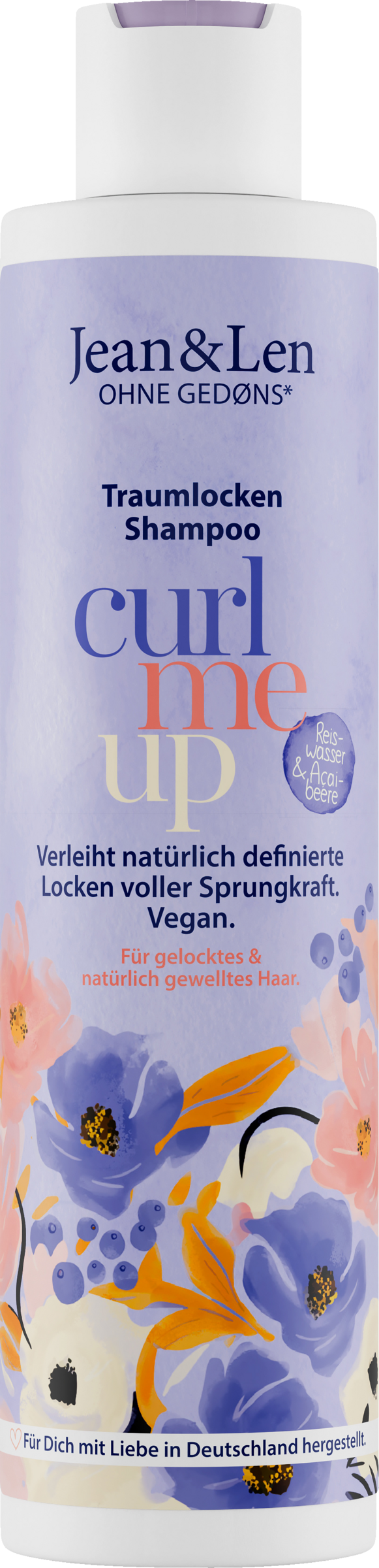 Jean&Len Shampoo til drømmekrøller Risvand & Acaibær