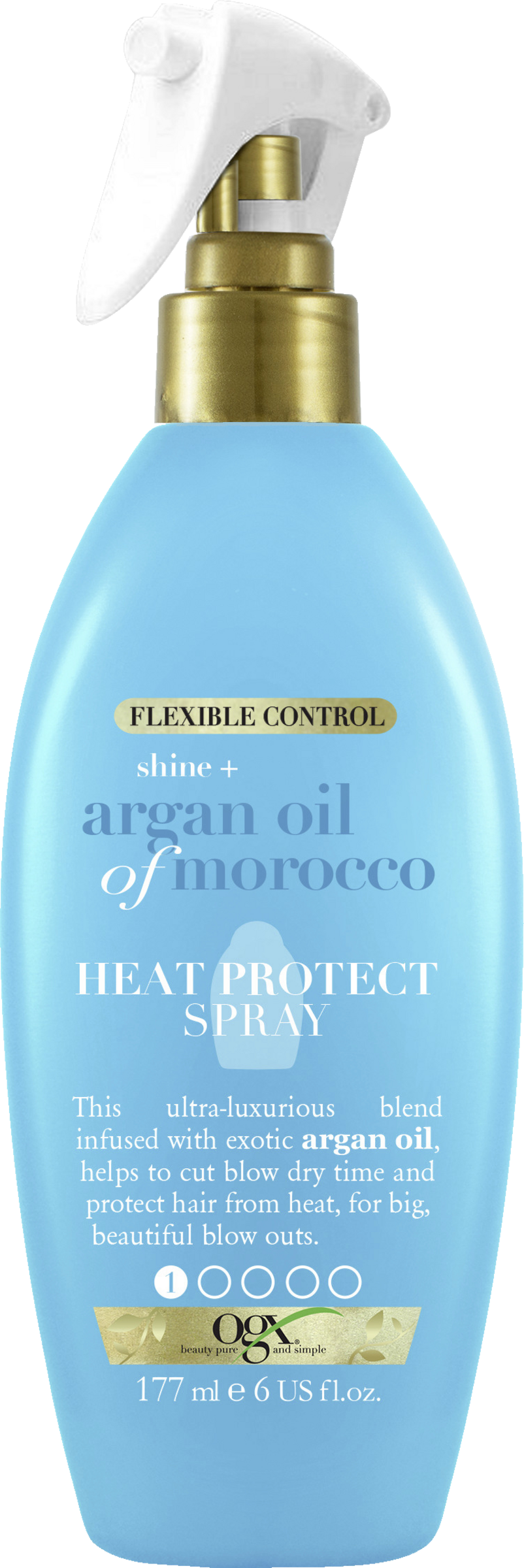ogx Varmebeskyttende Flexible Control Shine & Argan Oil of Morocco