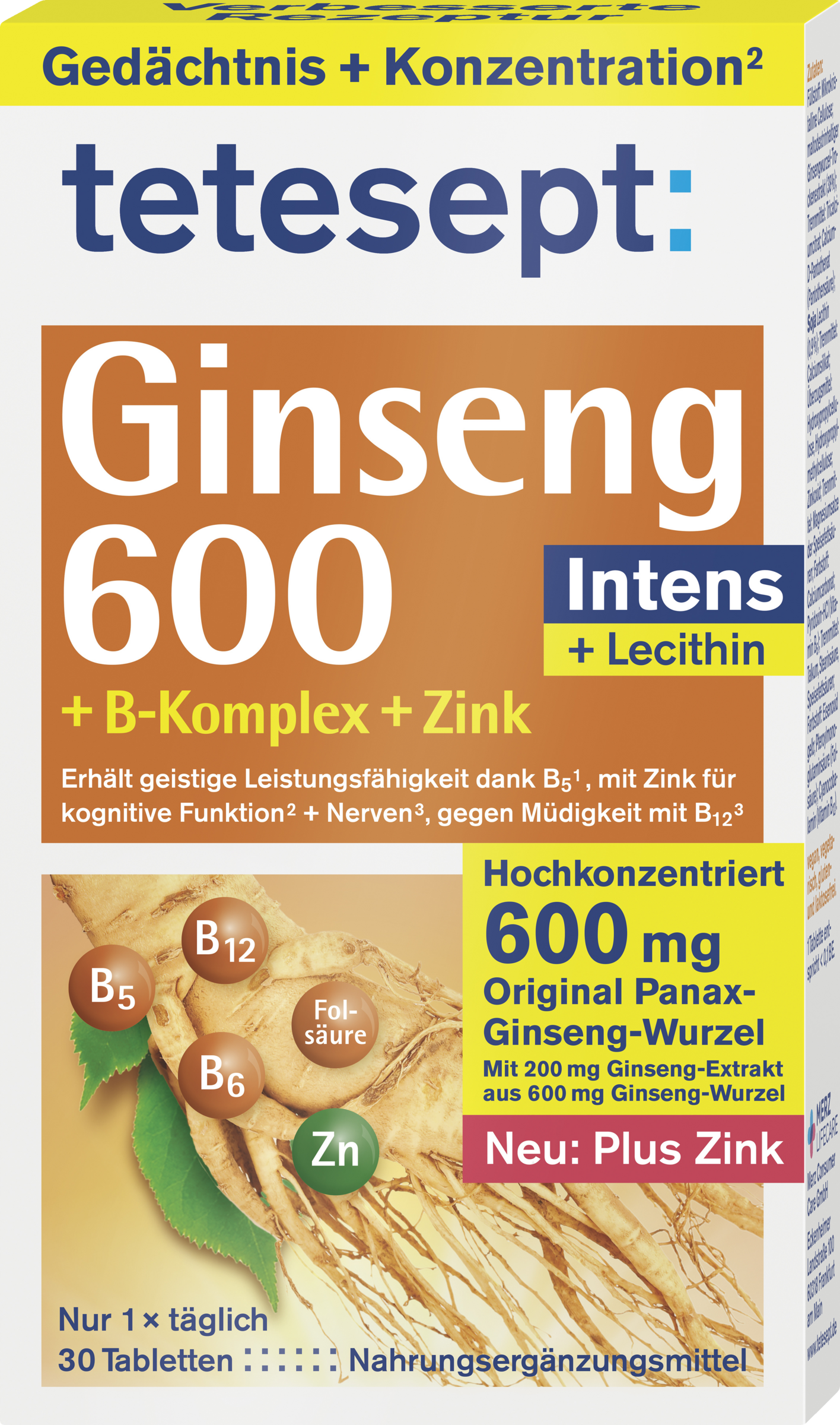 tetesept Ginseng 600 tabletter