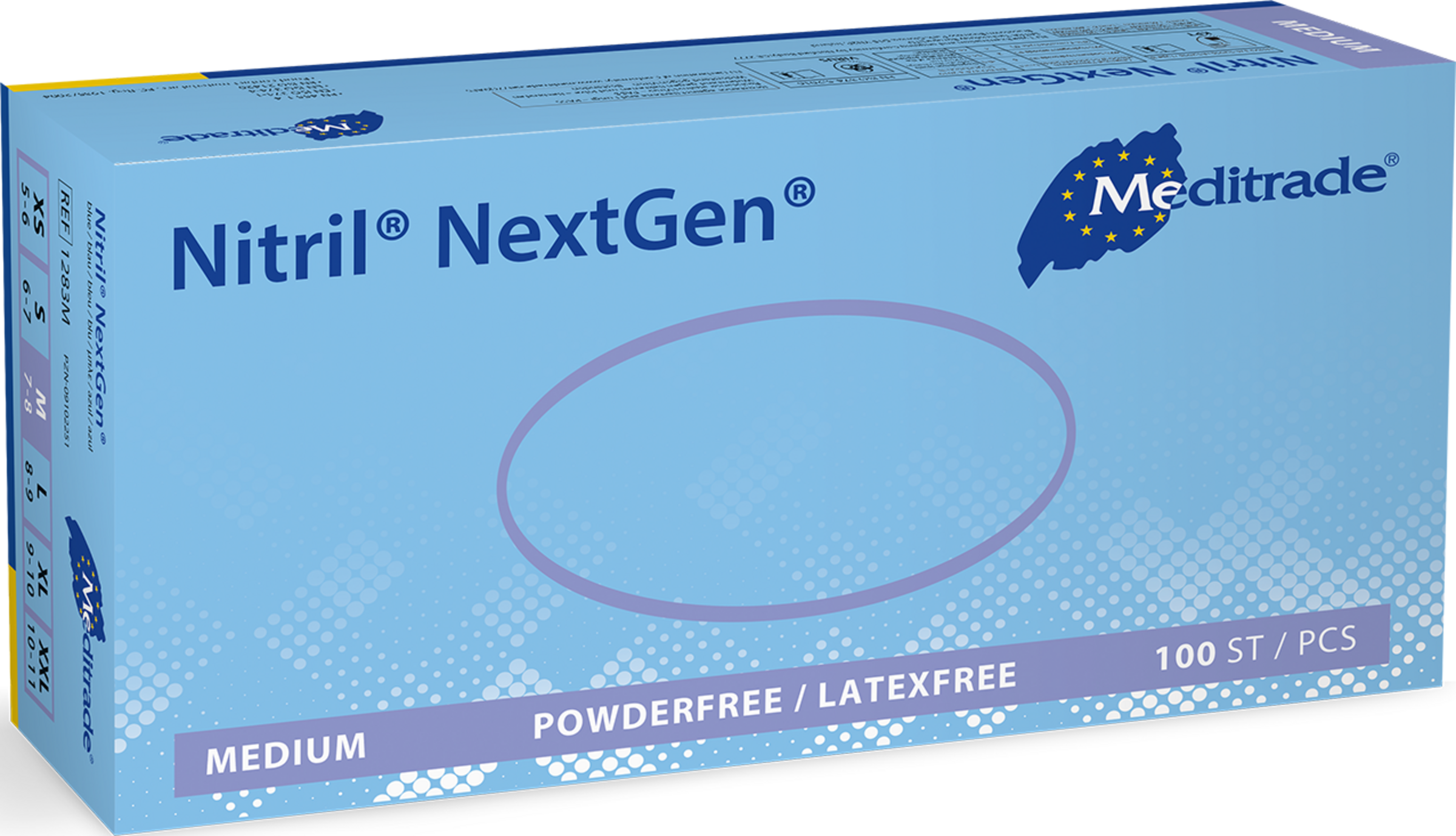 Meditrade Engangshandsker, blå str. M