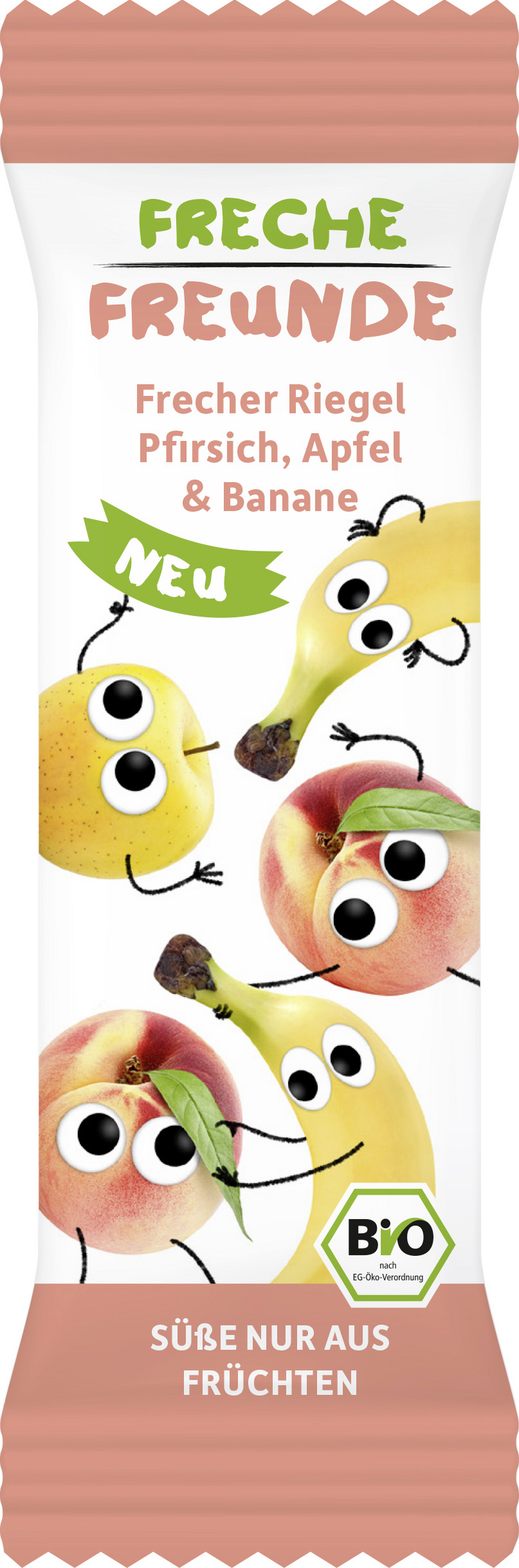 Freche Freunde Bio cheeky bar med fersken, æble og banan