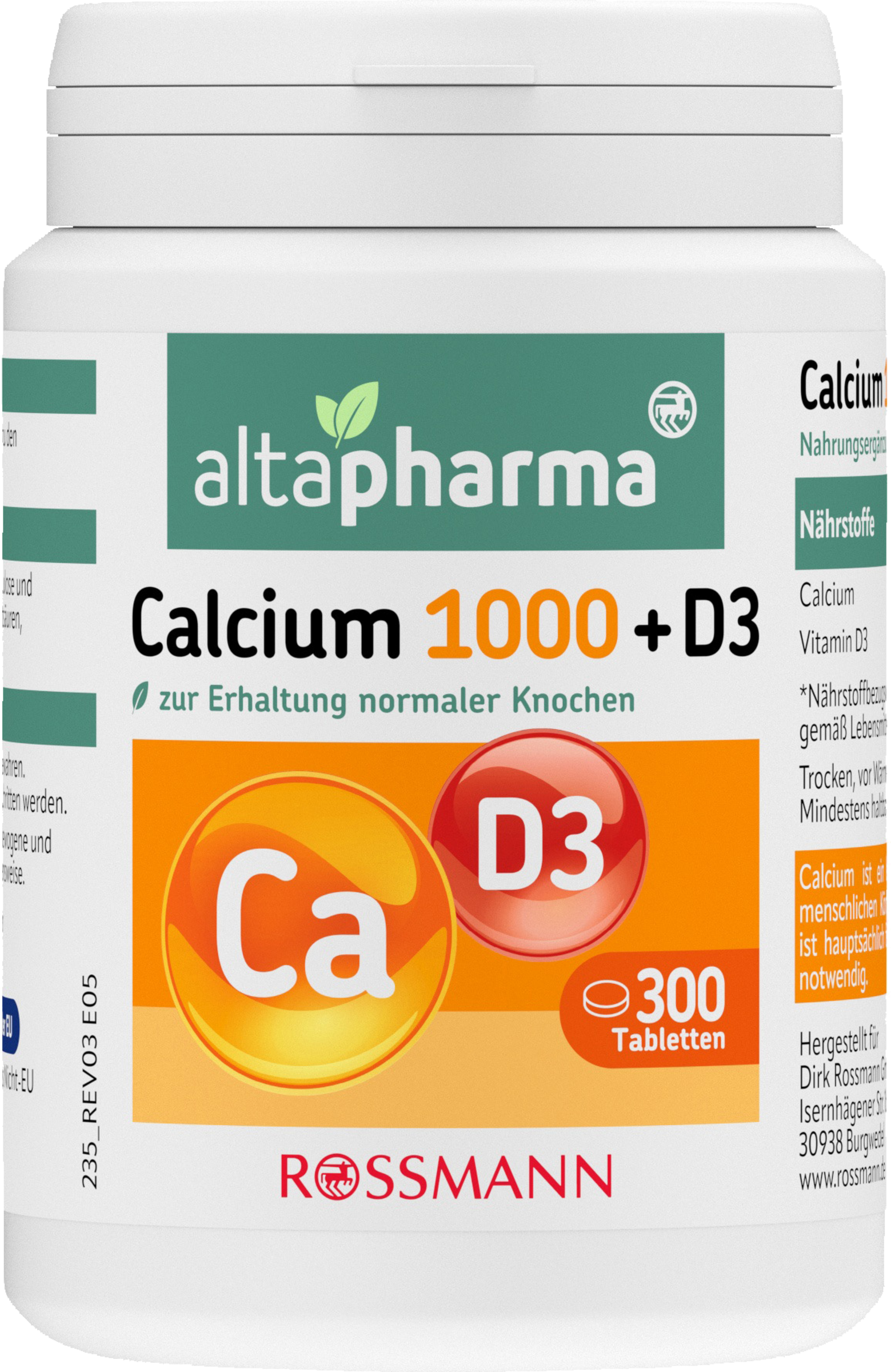 altapharma Calcium + D3-vitamin