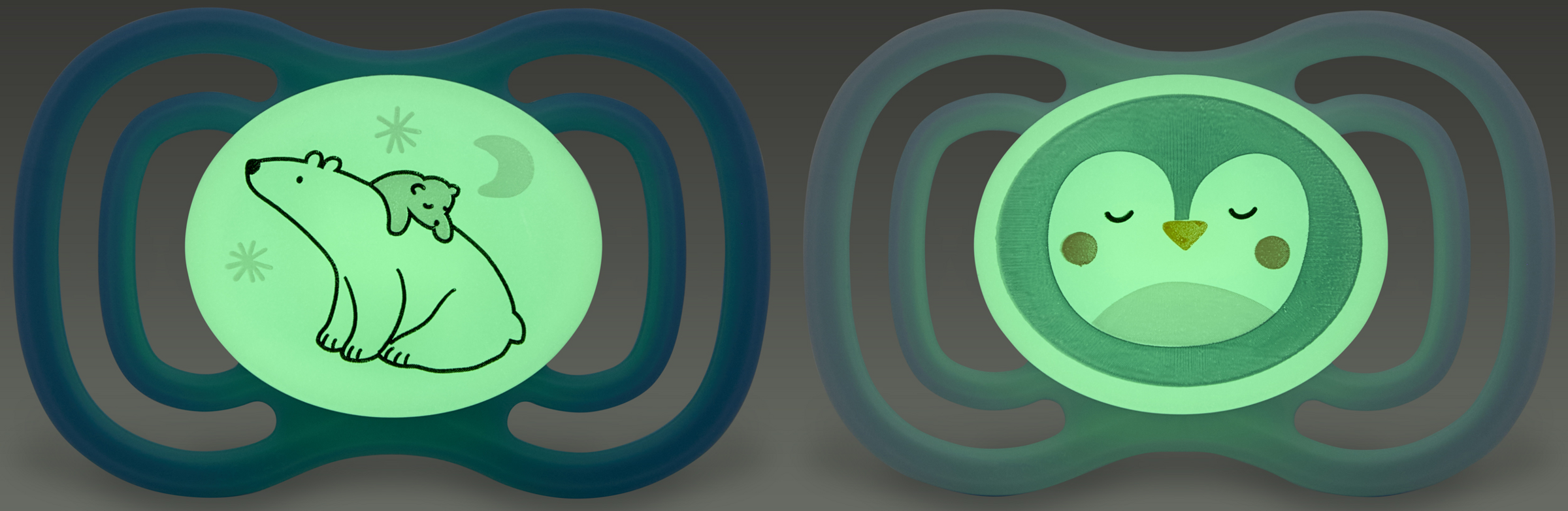 Babydream Natsut Den selvlysende, isbjørn/pingvin str. 1