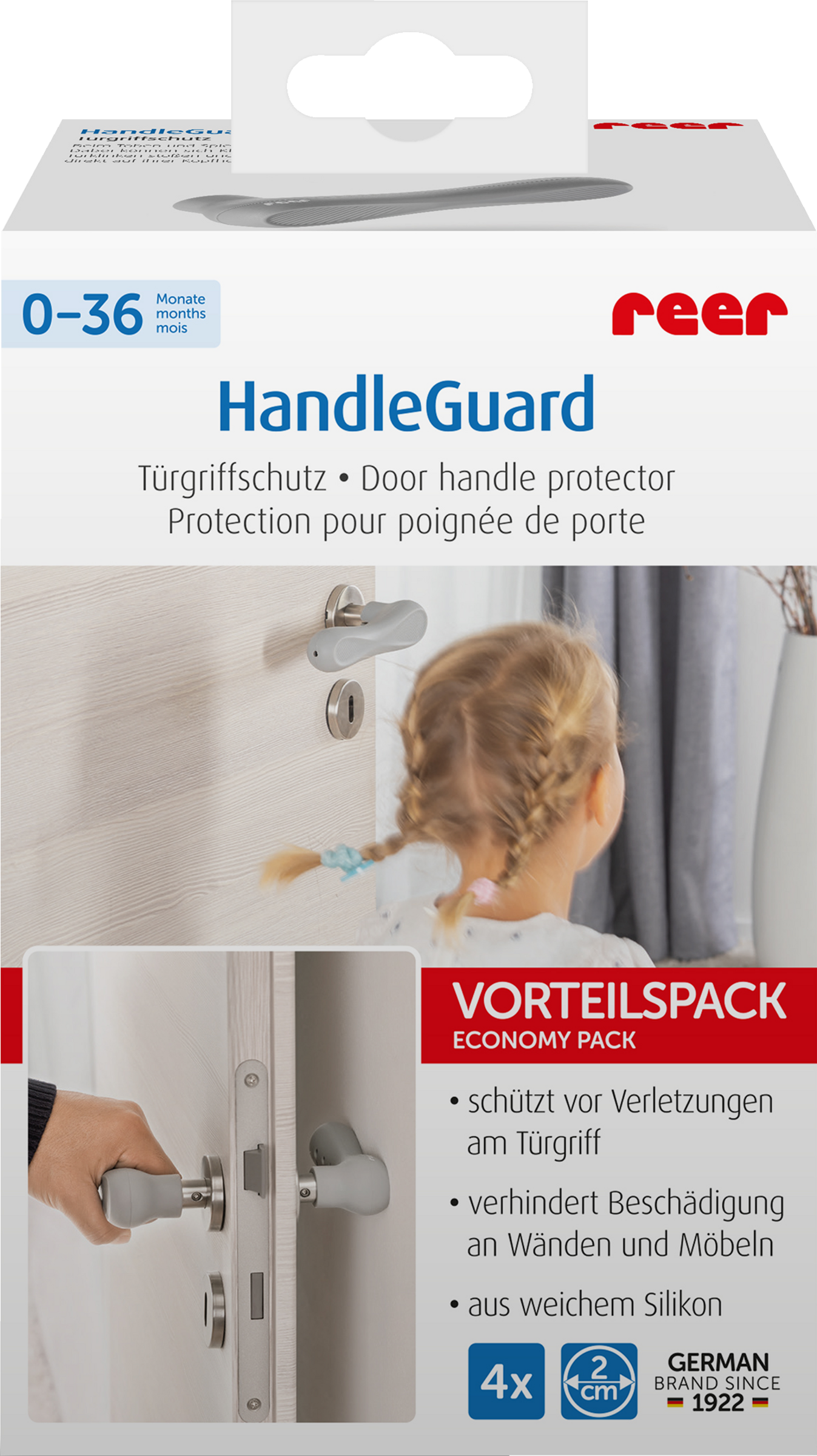 reer 70091 HandleGuard dørhåndtagsbeskyttelse i fordelspakke