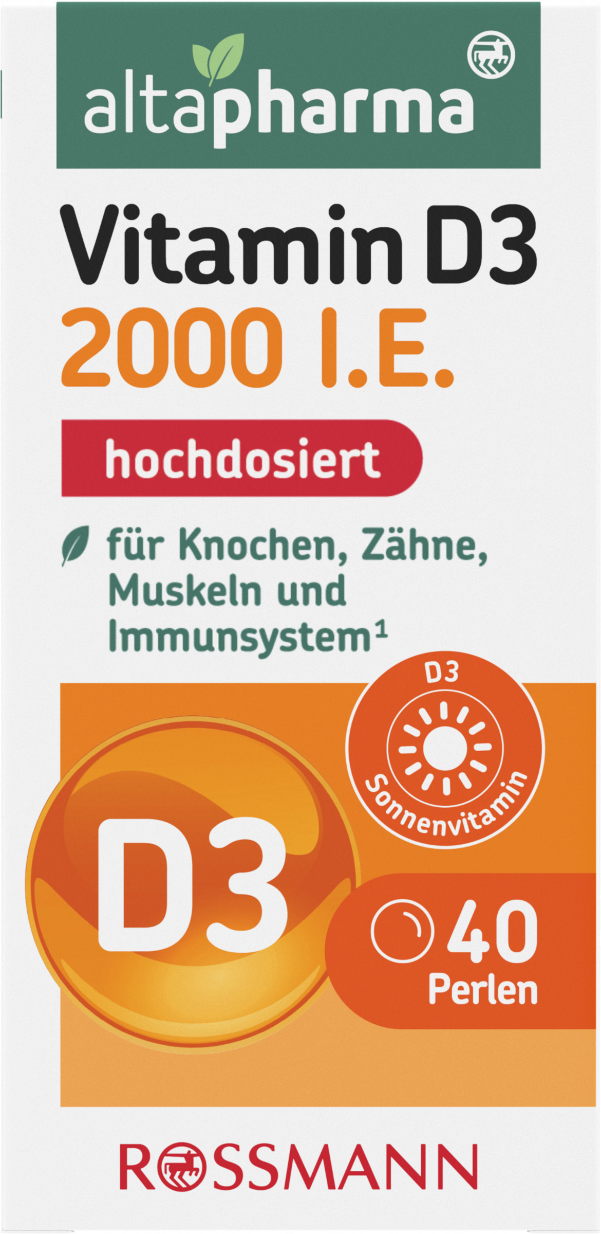 altapharma Vitamin D3 2000 I.E. Perler
