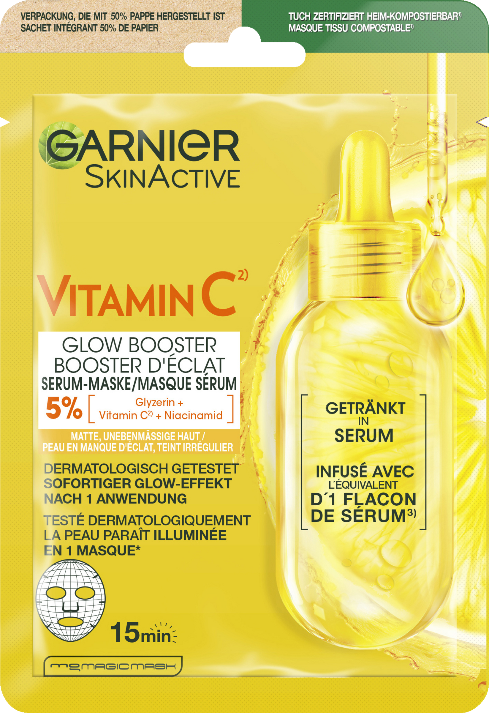 Garnier SkinActive C-vitamin stofmaske