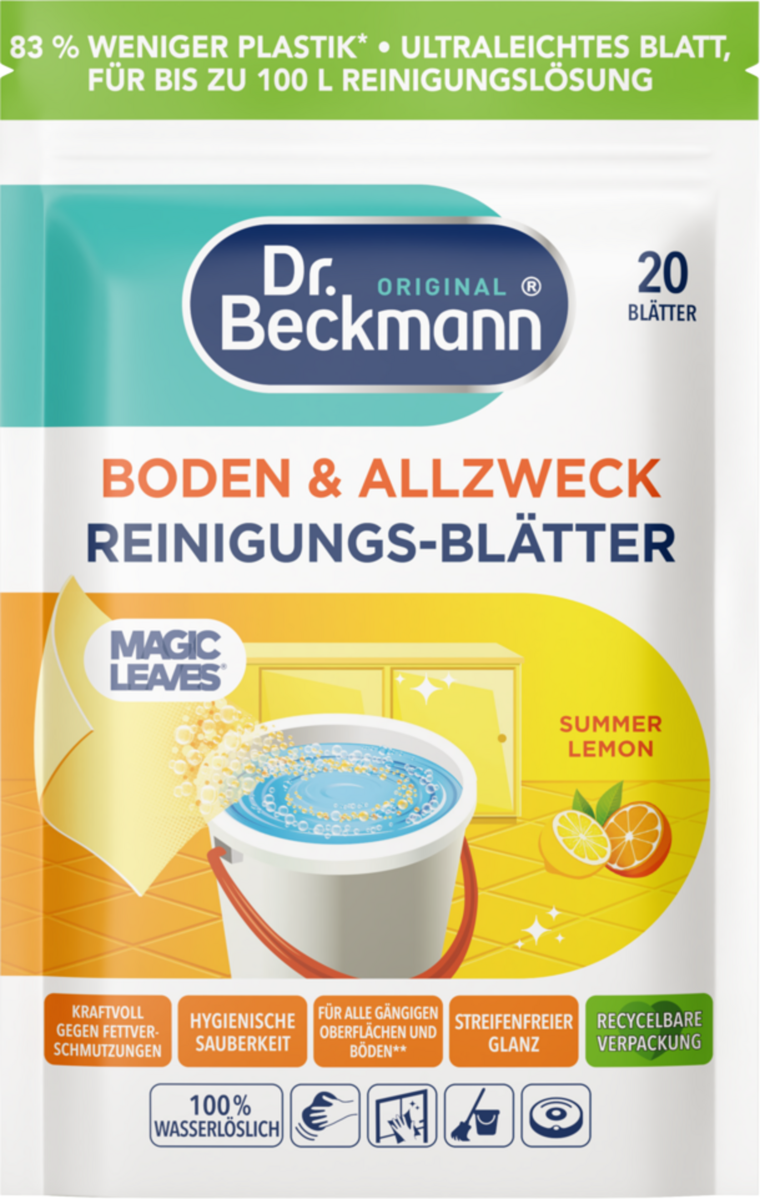 Dr. Beckmann Summer Lemon universelle rengøringsklude