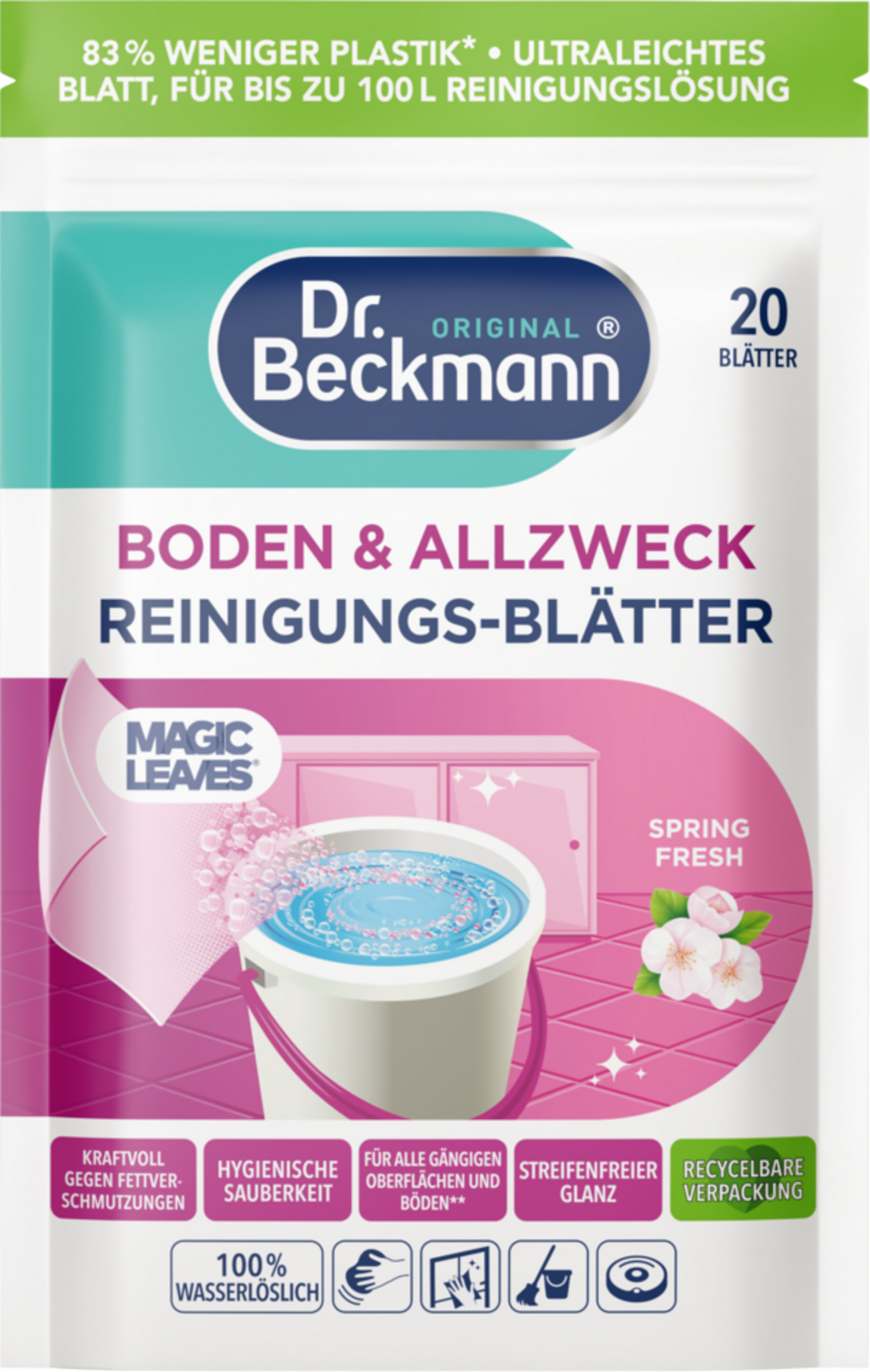 Dr. Beckmann Spring Fresh universelle rengøringsservietter