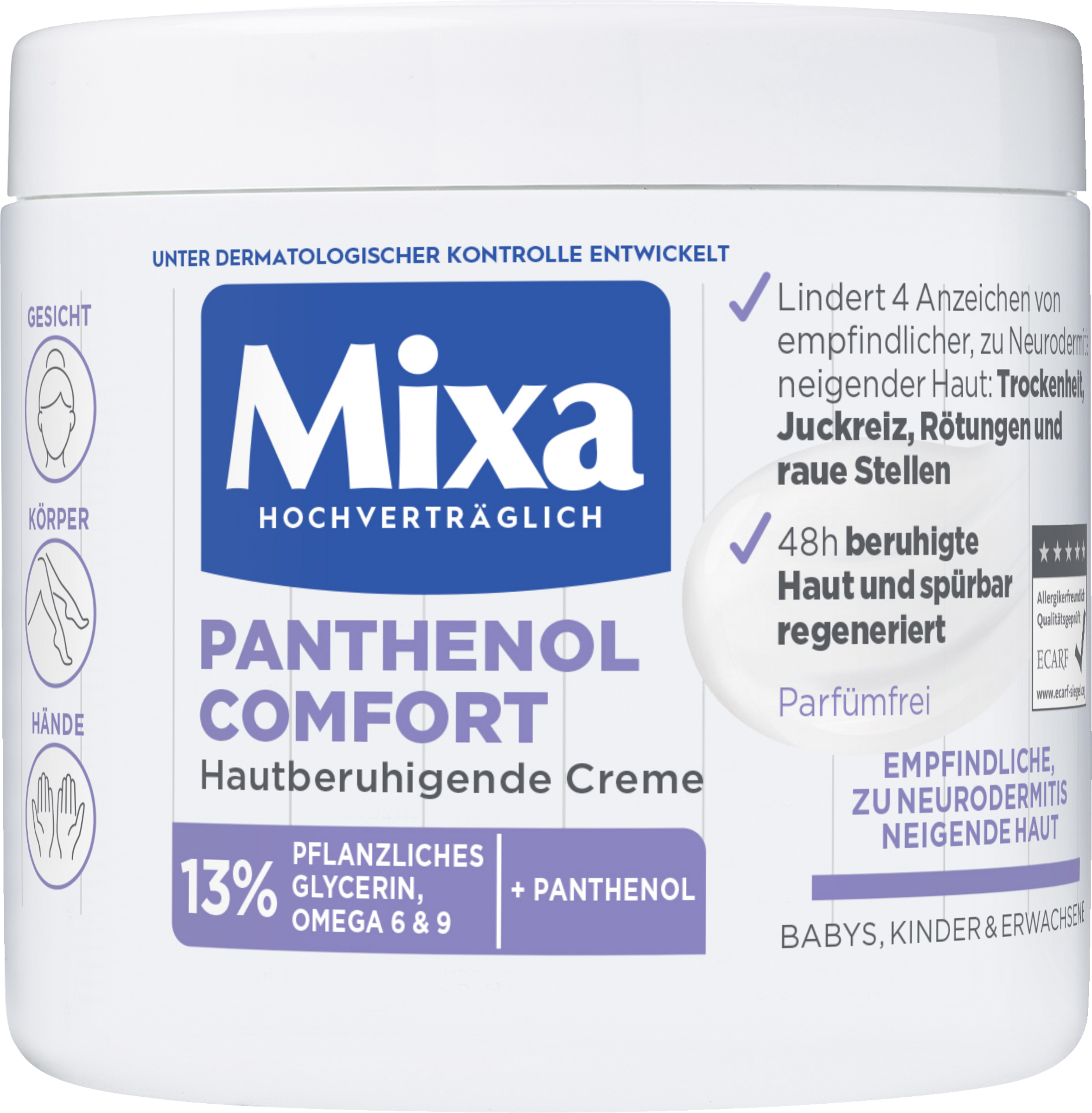 Mixa Panthenol Comfort lindrende creme