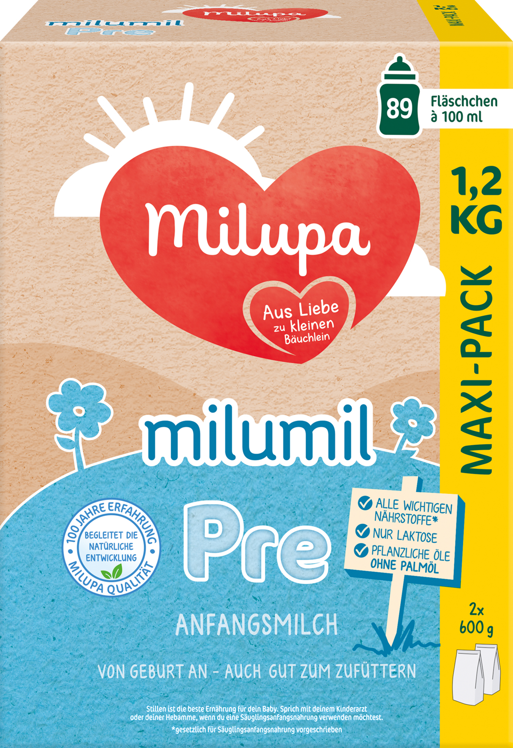 Milupa Milumil Pre Maxi-Pack modermælkserstatning fra fødslen