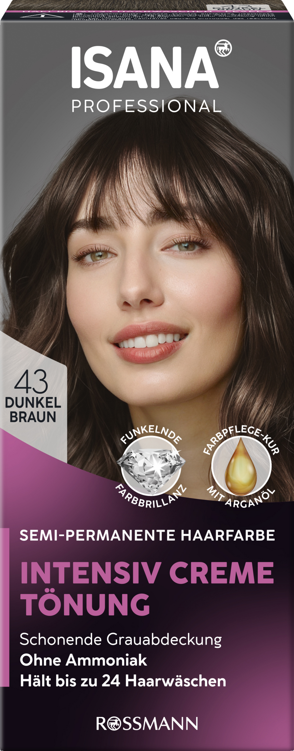 ISANA PROFESSIONAL Intensiv creme-toning 43 Mørkebrun