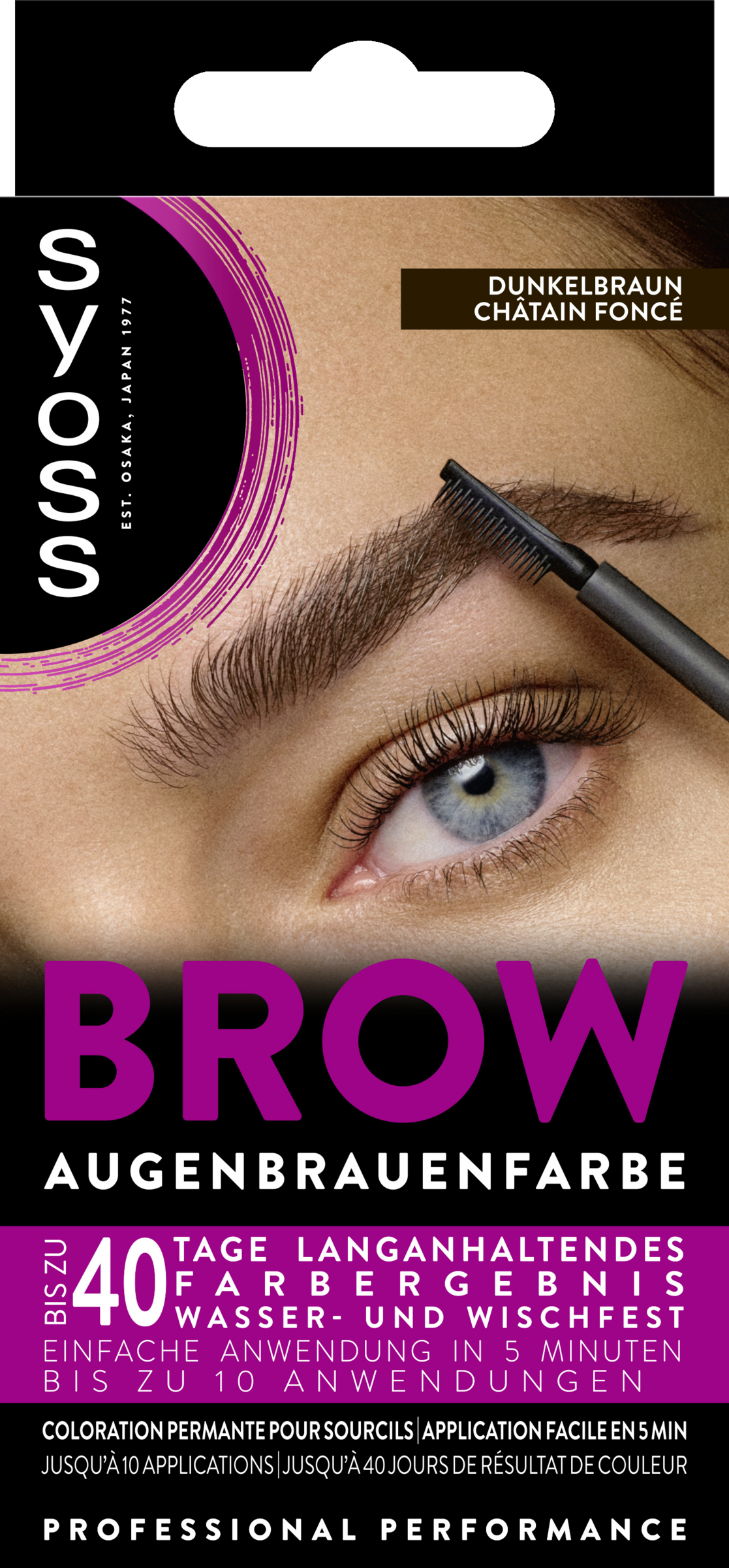 Syoss Øjenbrynsfarve-sæt mørkebrun 4-1