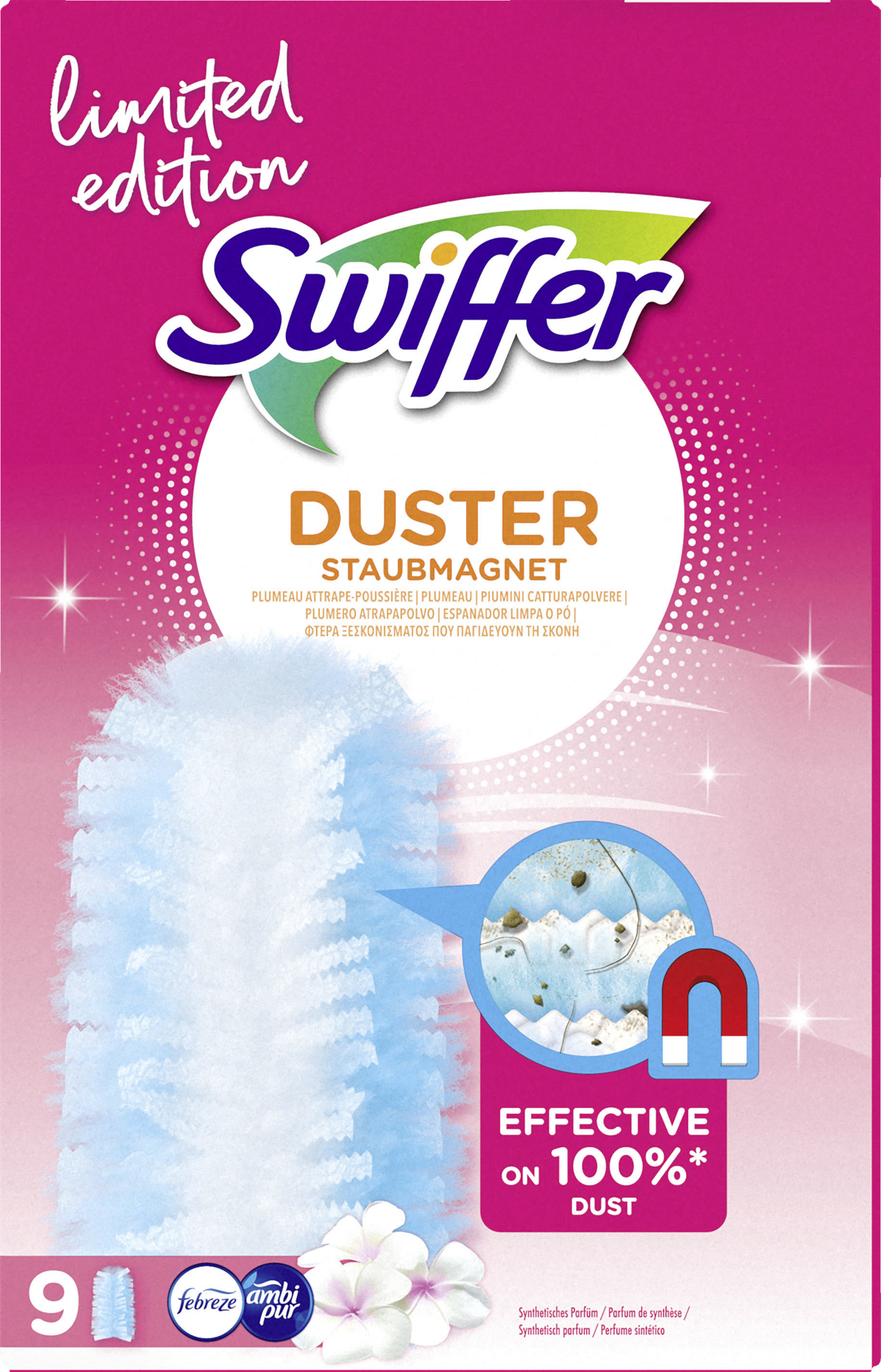 Swiffer Støvmagnet Pink Limited refill-pakke