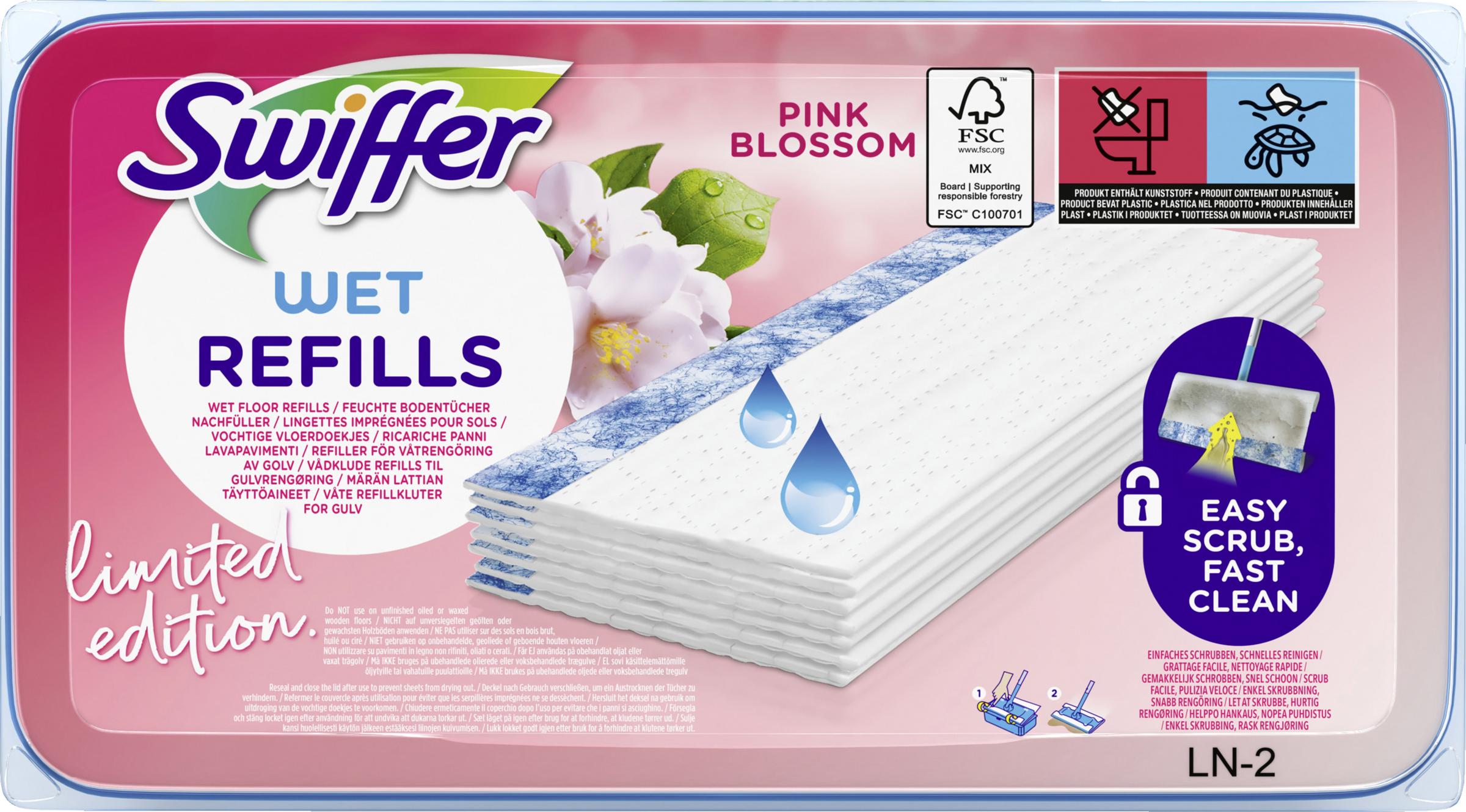 Swiffer Vådservietter Pink Limited refill-pakke
