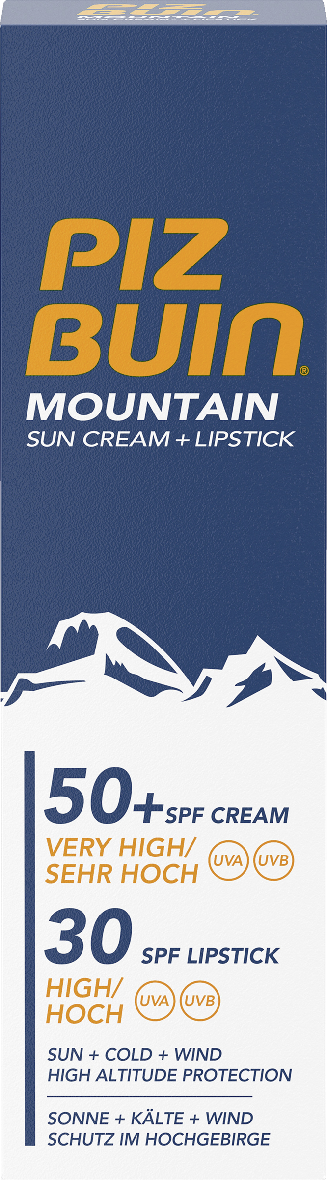 Piz Buin Mountain solcreme SPF 50+ & Læbeplejestift SPF 30