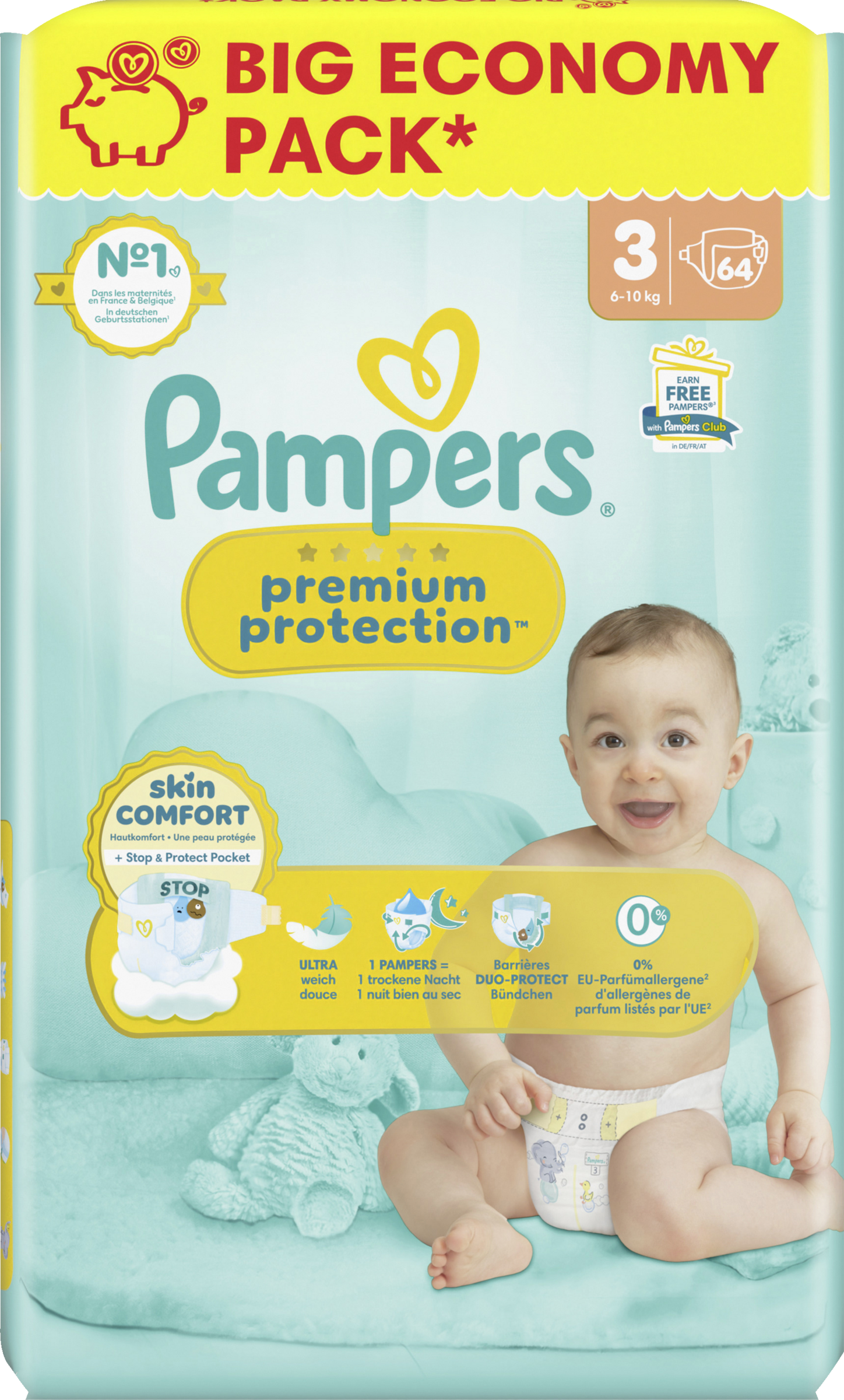 Pampers premium protection Midi Big Pack bleer str. 3, 6-10 kg