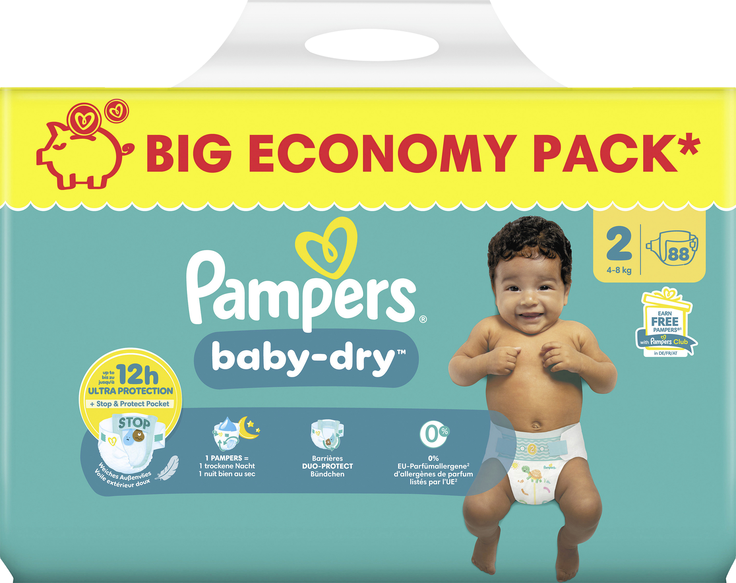 Pampers Baby Dry Mini Big Pack bleer str. 2, 4-8 kg