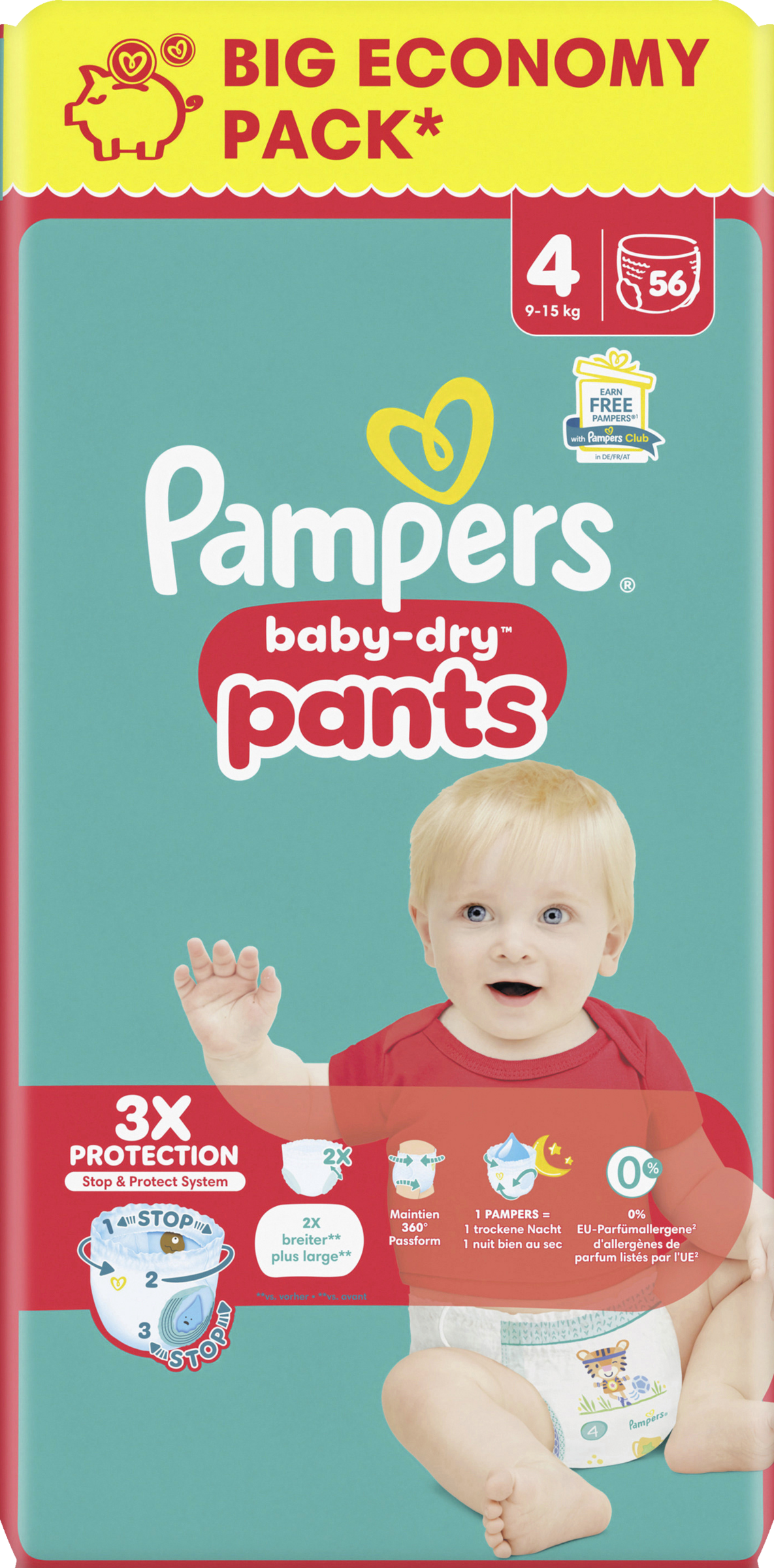Pampers Baby Dry Pants Maxi Big Pack bleer str. 4, 9-15 kg