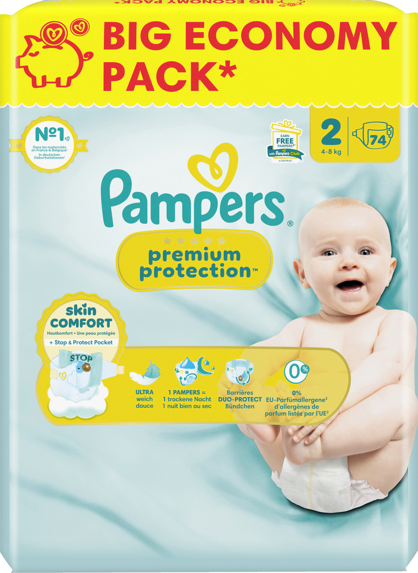 Pampers premium protection New Baby Mini Big Pack bleer str. 2, 4-8 kg