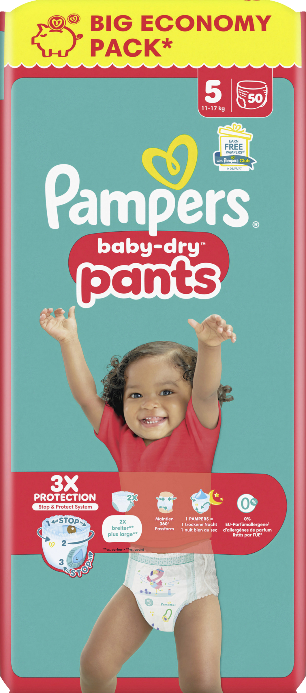 Pampers Baby Dry Pants Junior Big Pack bleer str. 5, 11-17 kg