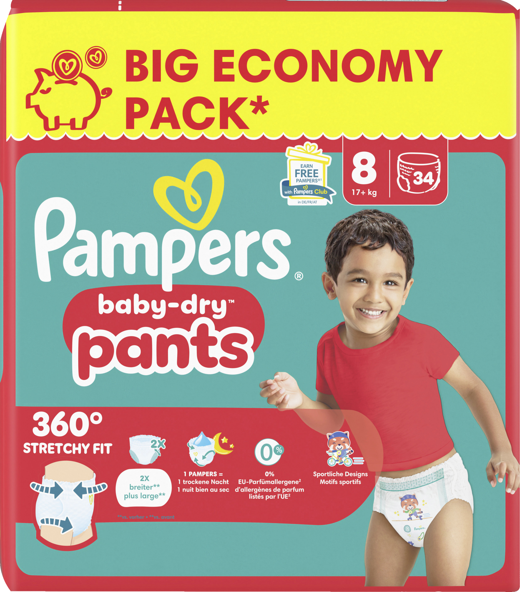 Pampers Baby Dry Pants Extra Large Big Pack bleer str. 8, 17 kg