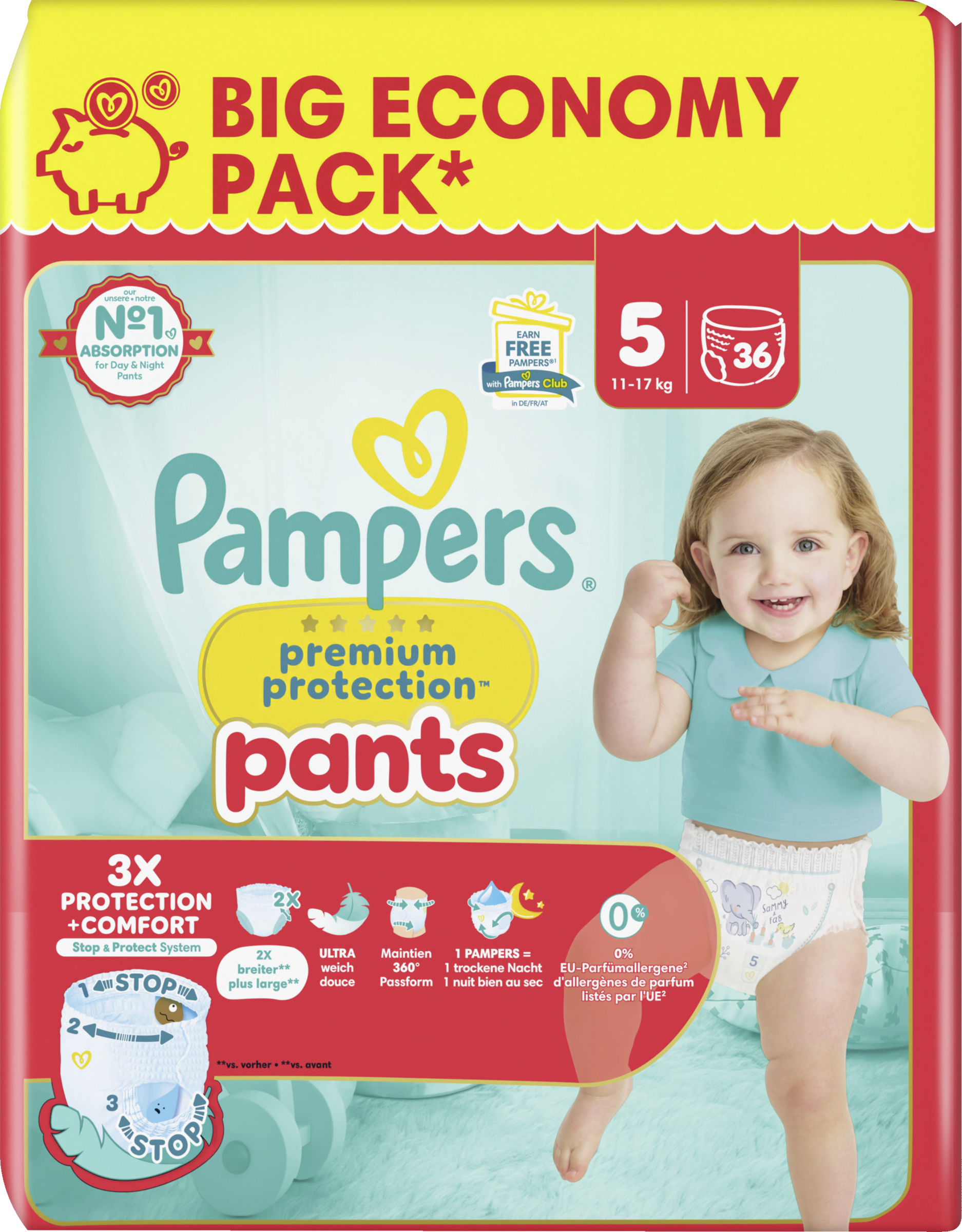 Pampers premium protection Pants Junior Big Pack str. 5, 11-17 kg