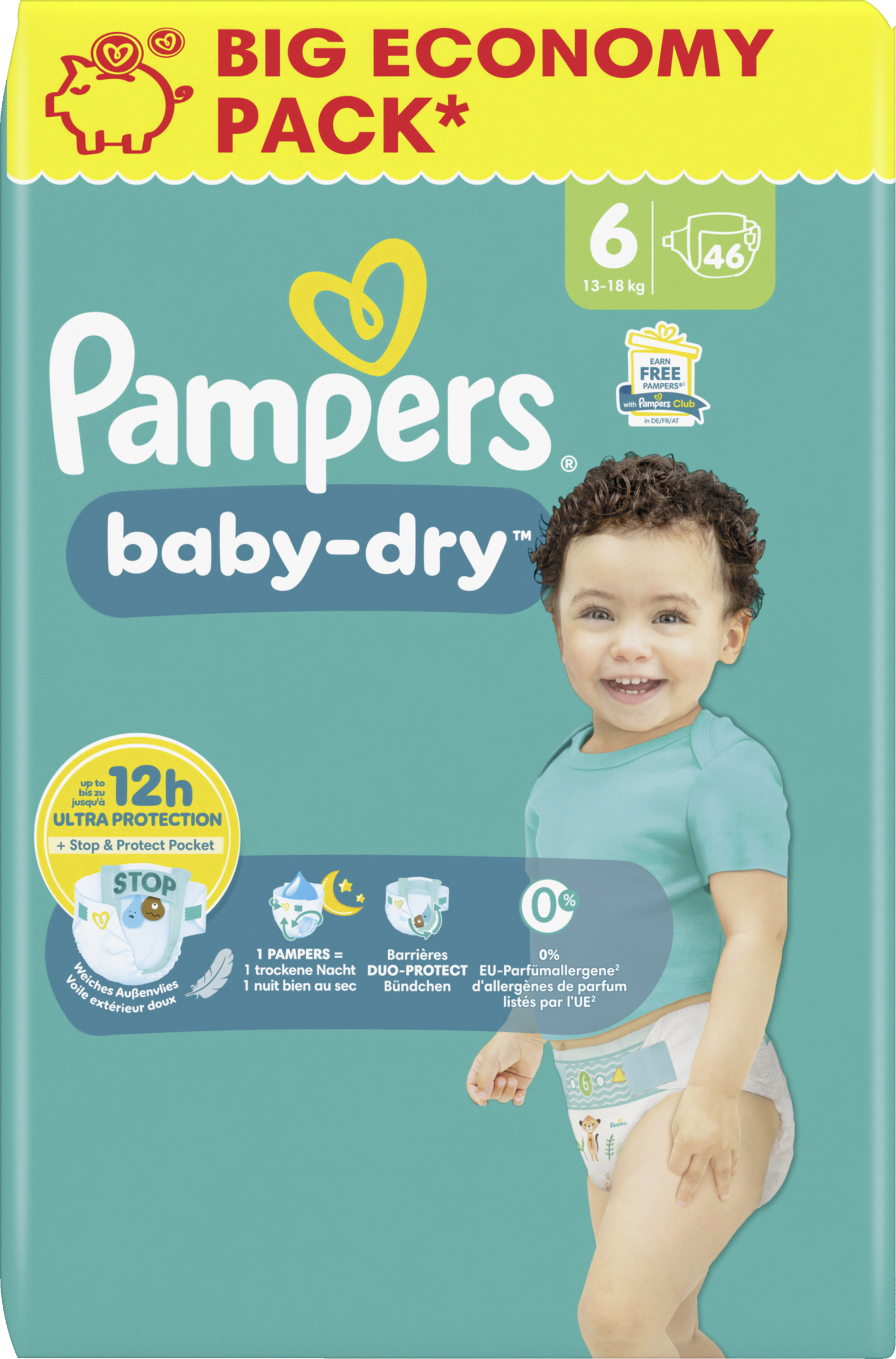 Pampers Baby Dry Extra Large Big Pack bleer str. 6, 13-18 kg
