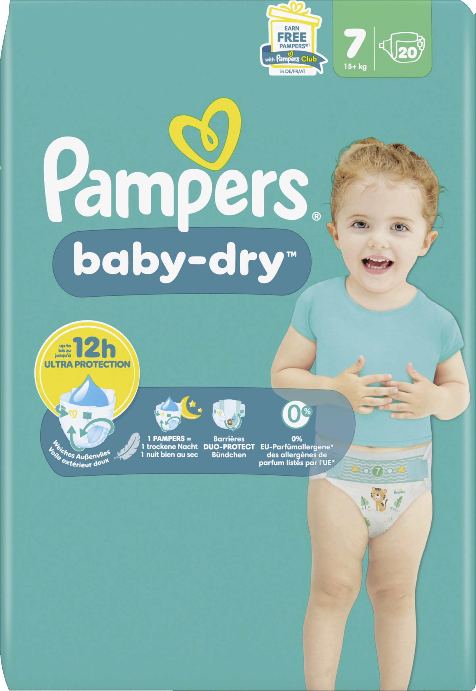 Pampers Baby Dry Extra Large Single Pack bleer str. 7, 15 kg