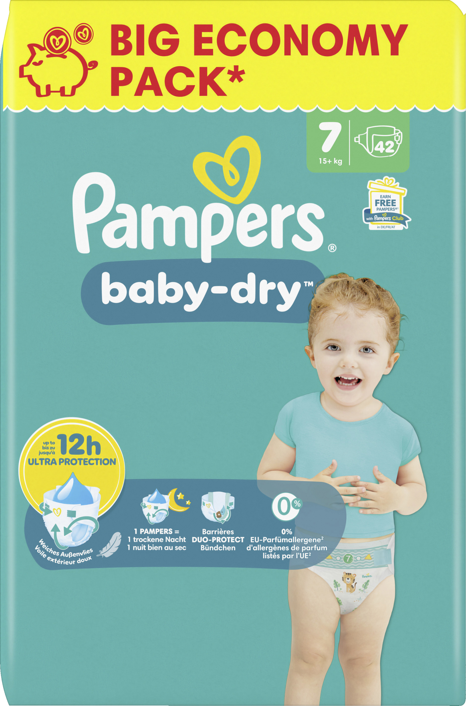 Pampers Baby Dry Extra Large Big Pack bleer str. 7, 15 kg