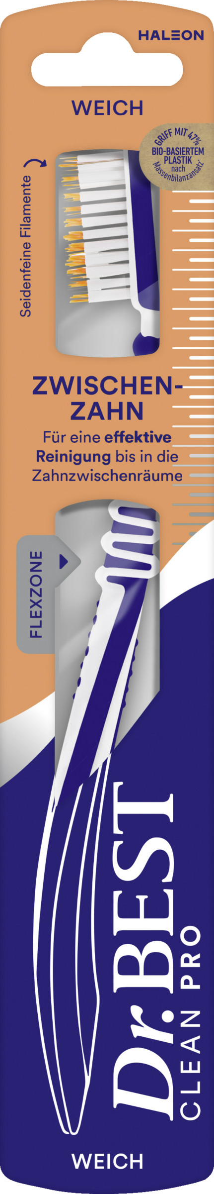 Dr.BEST Zwischenzahn-tandbørste blød