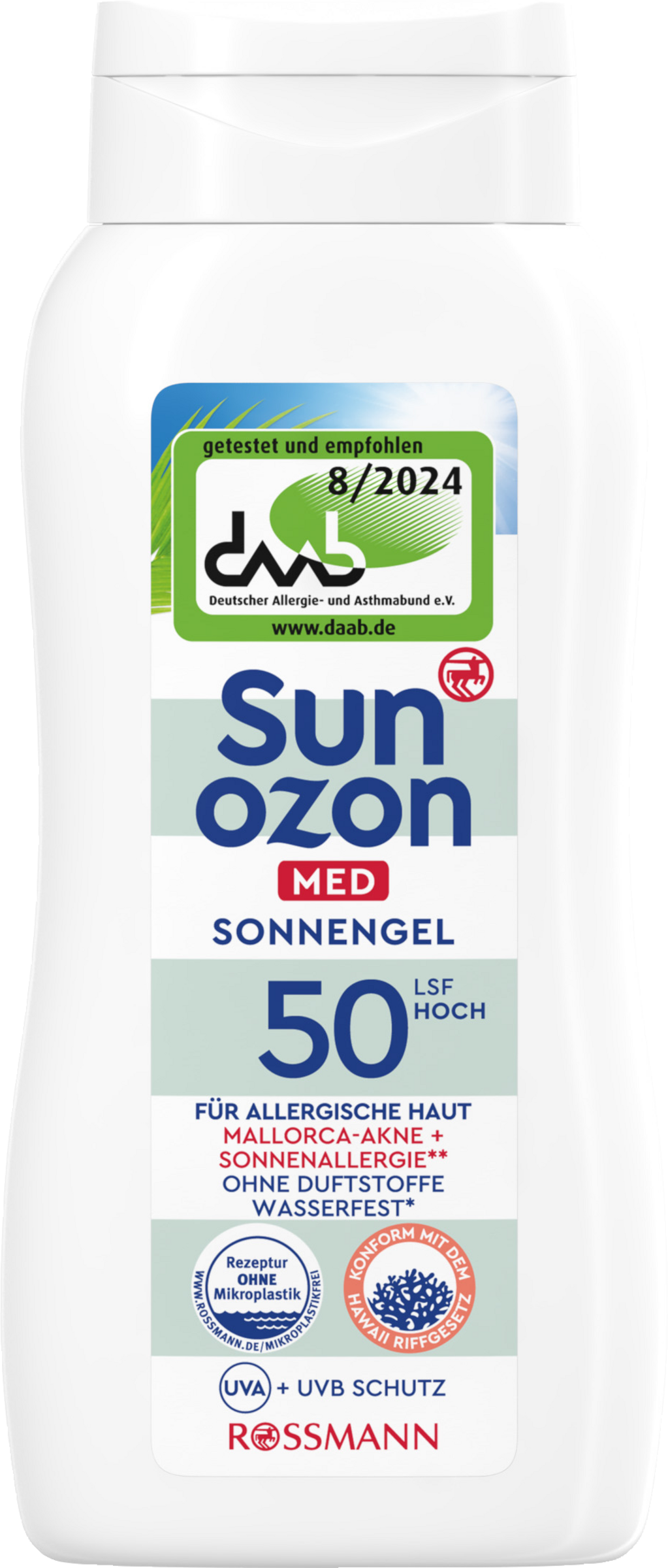 sunozon MED Solgel SPF 50 rejsestørrelse