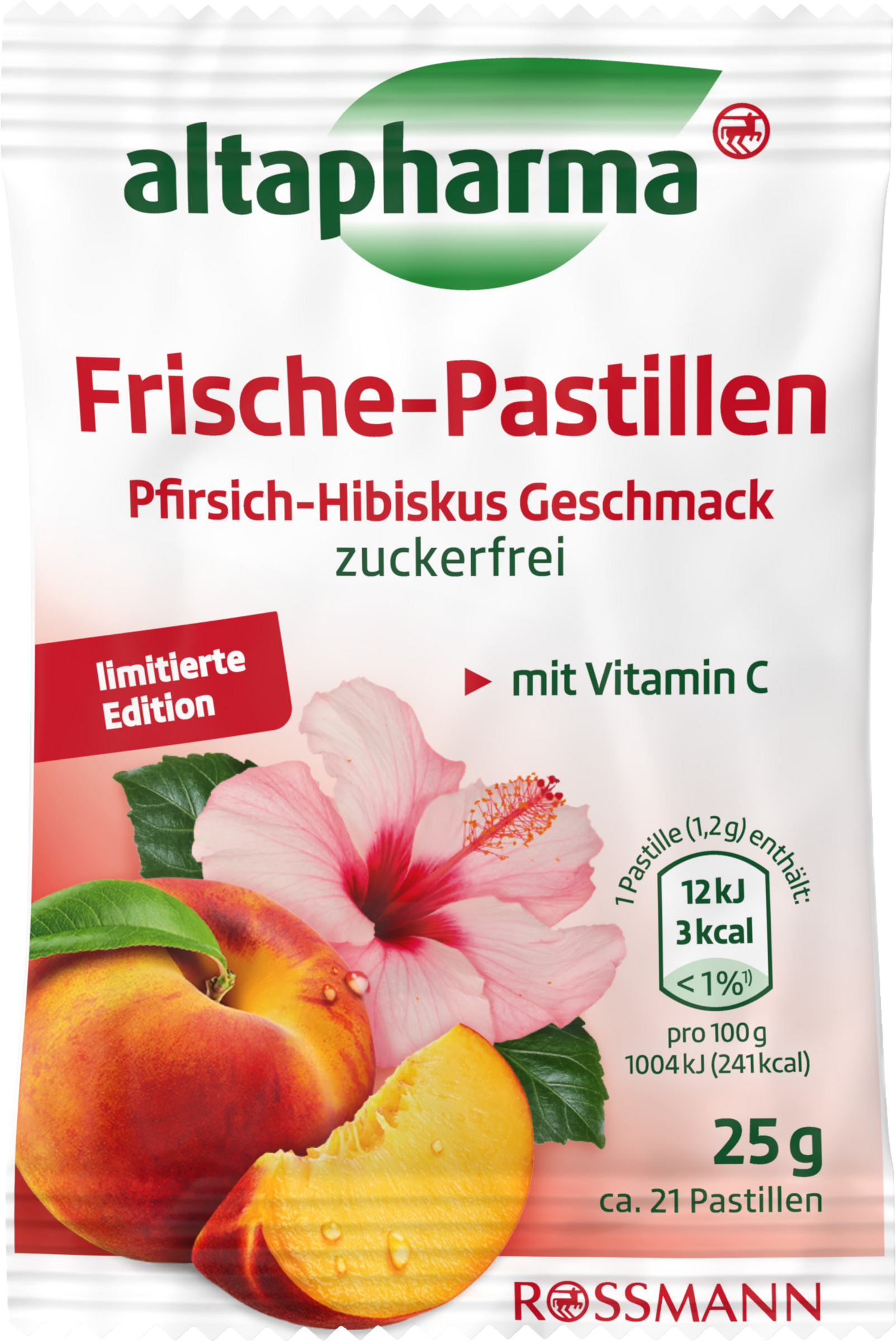 altapharma Frisk pastil med fersken og hibiscus