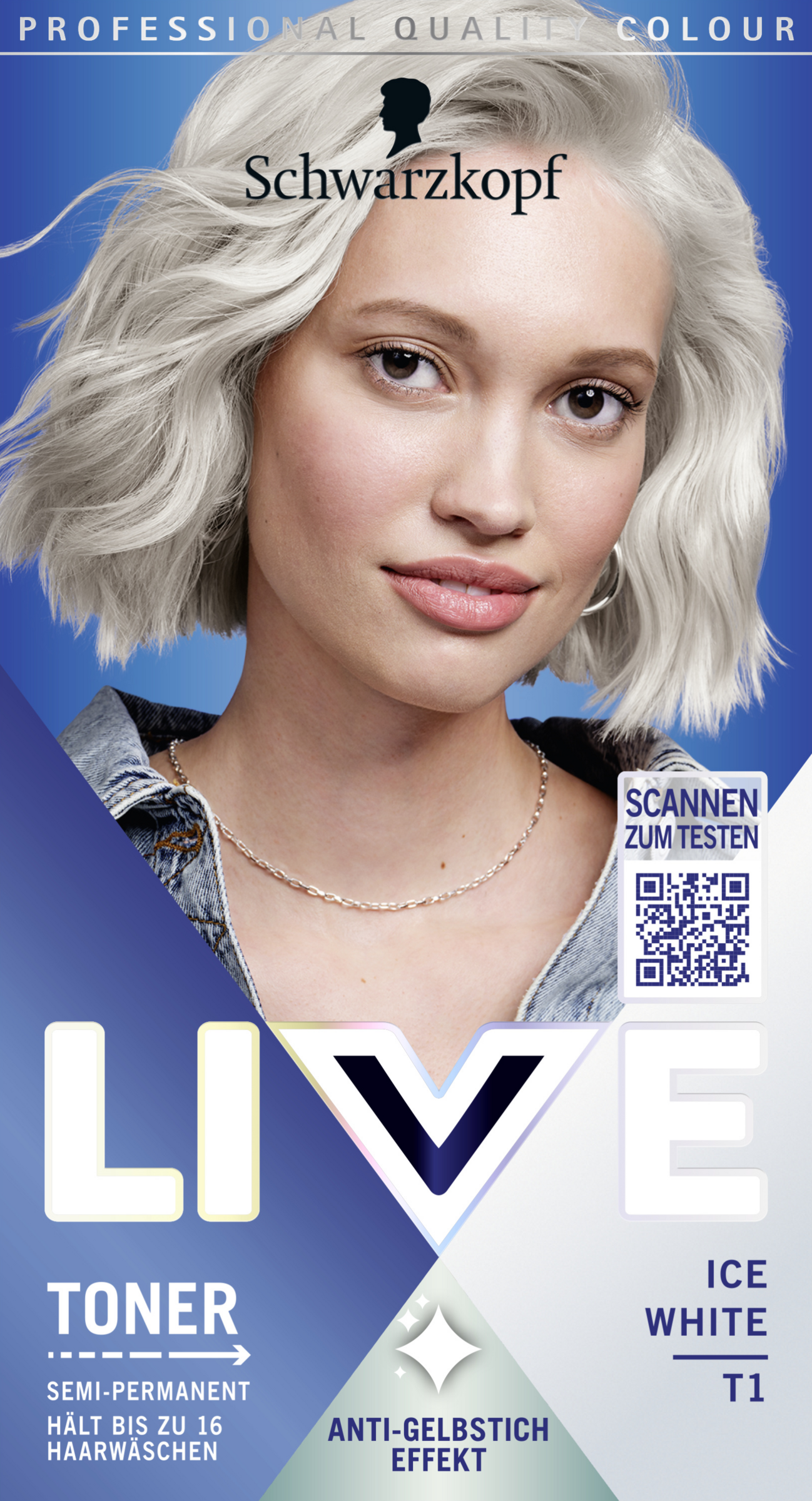 Schwarzkopf LIVE Toner hårfarve T1 Ice White