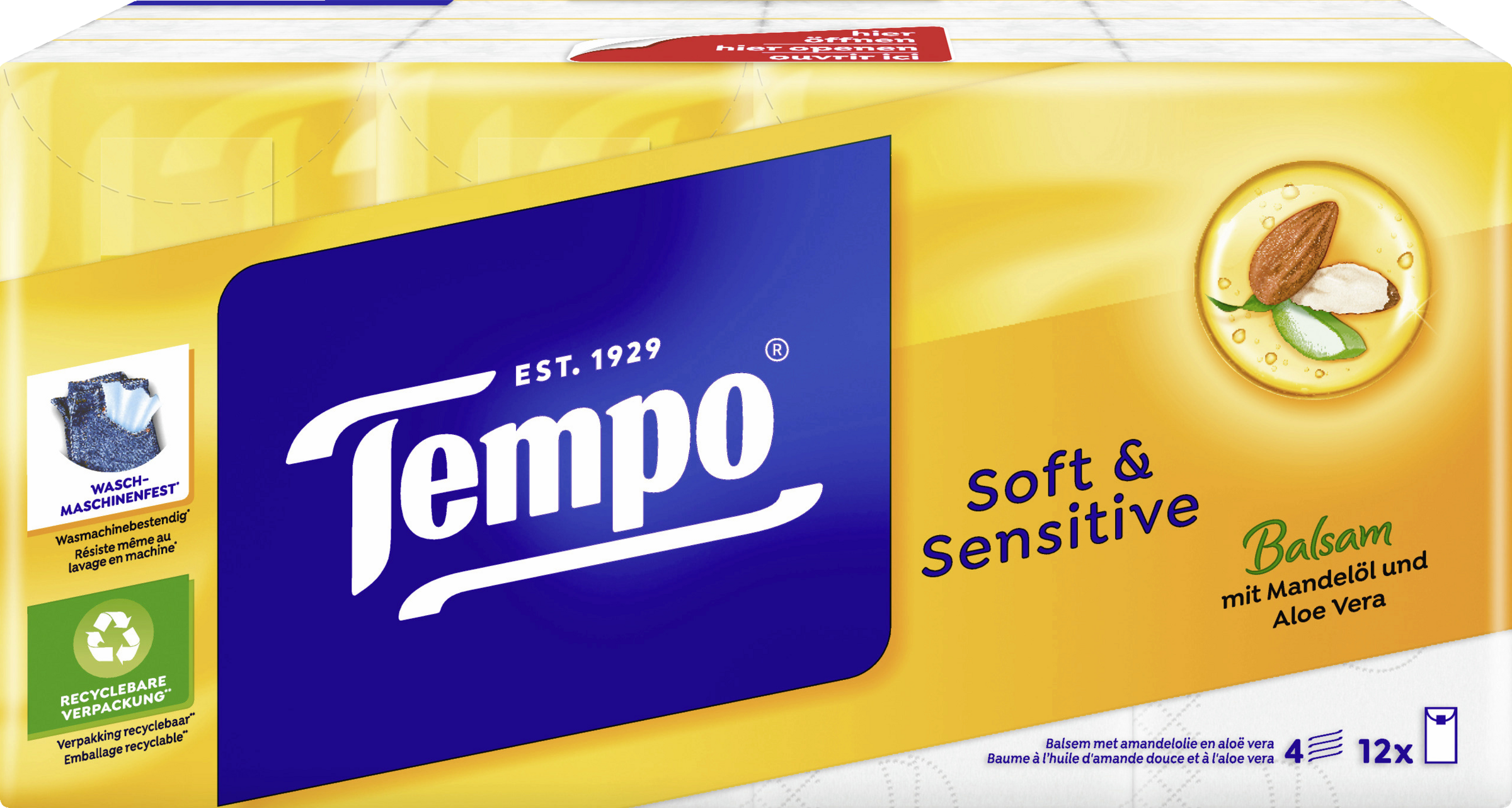 Tempo Lommetørklæder soft & sensitive