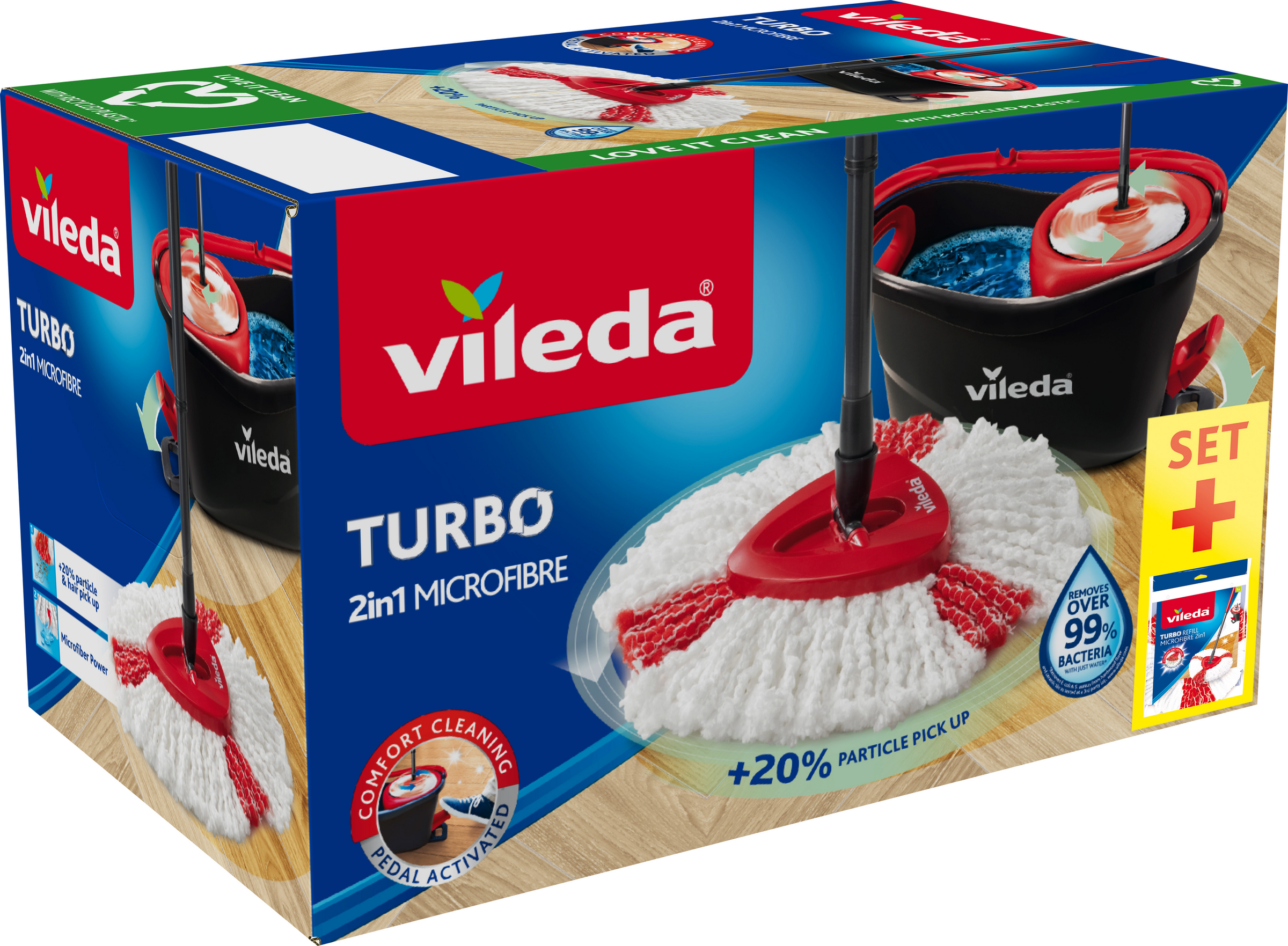 Vileda Turbo komplet sæt til rengøring af gulve