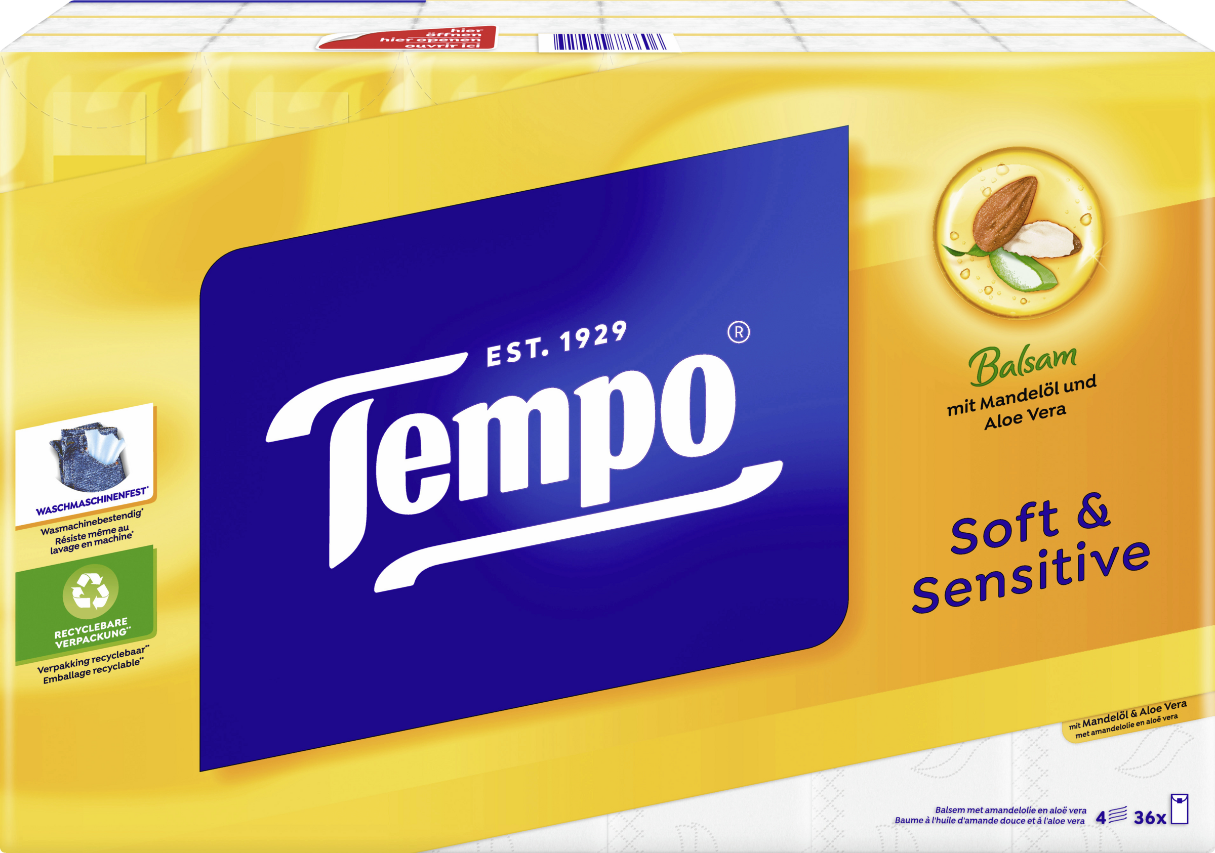 Tempo Lommetørklæder soft & sensitive