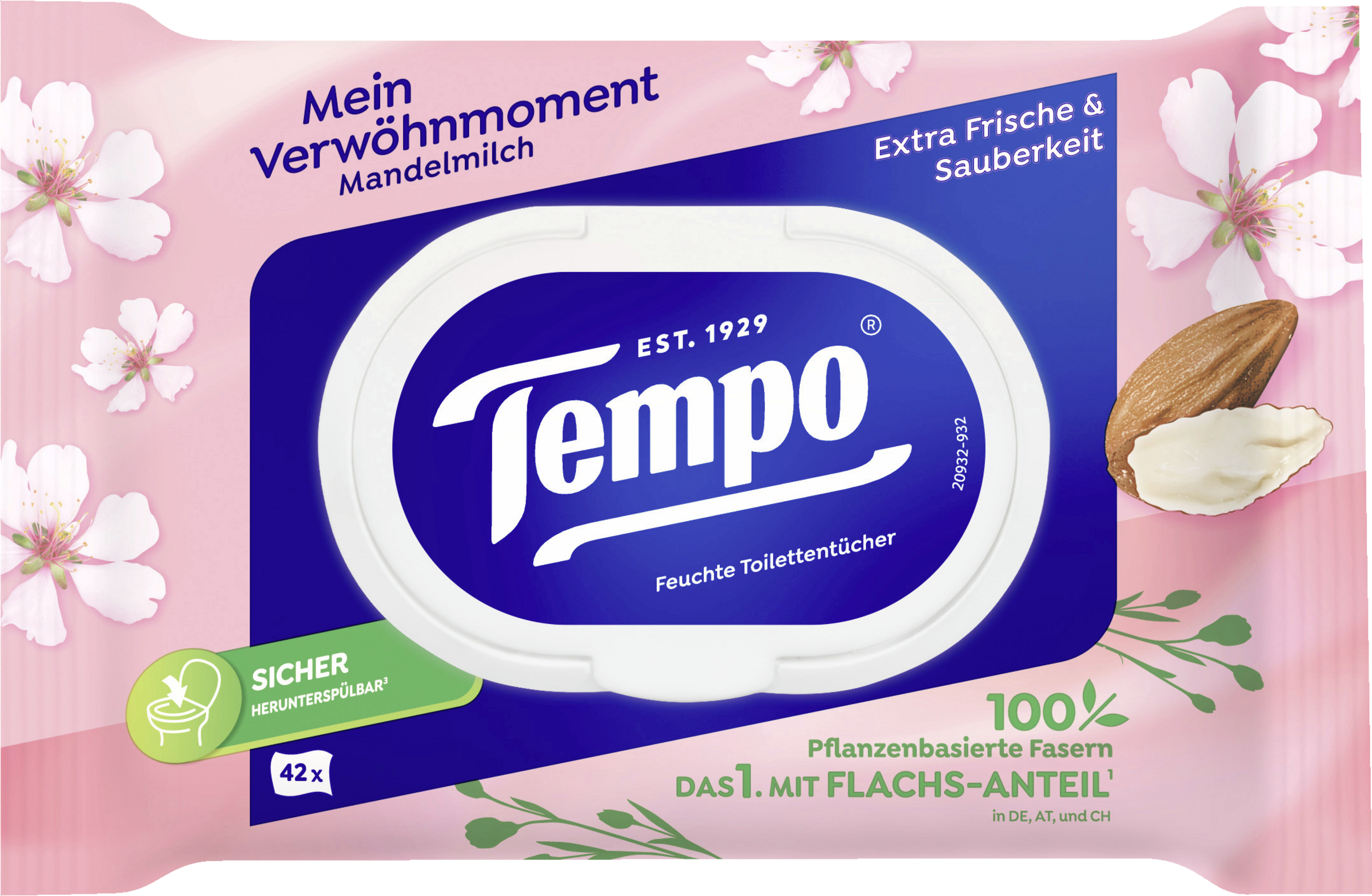 Tempo Fugtet toiletpapir Mine forkælelsesøjeblikke Mandelmælk