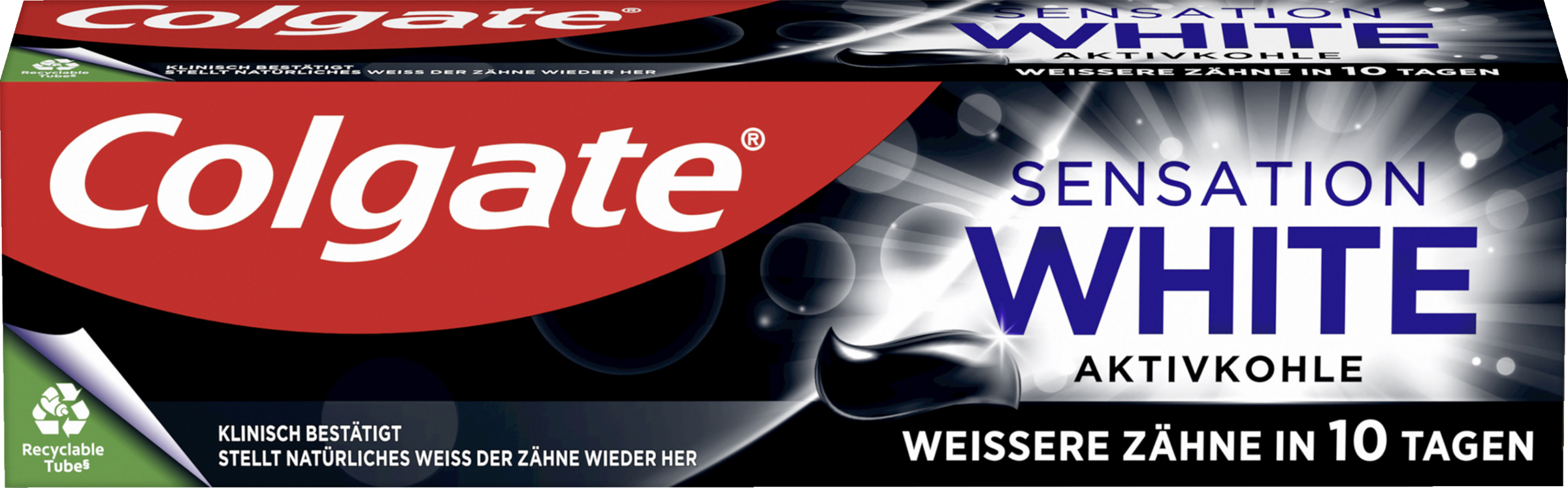 Colgate Sensation White-tandpasta med aktivt kul