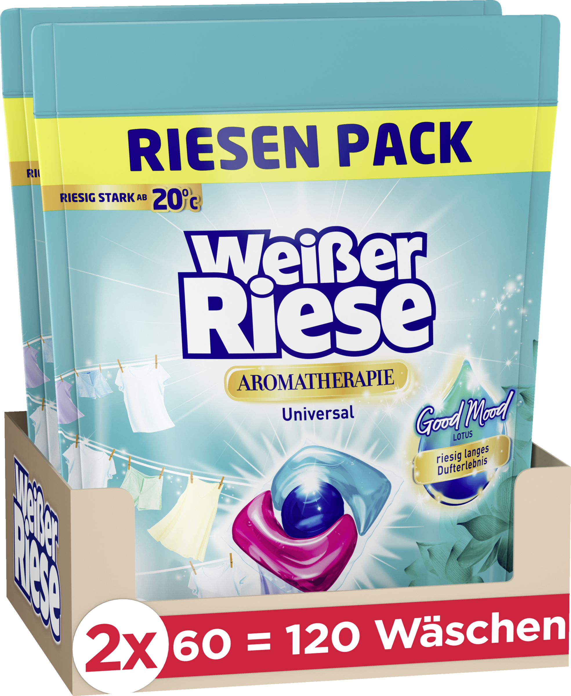 Weißer Riese Universal Trio-tabs Aromaterapi Lotus 120WL