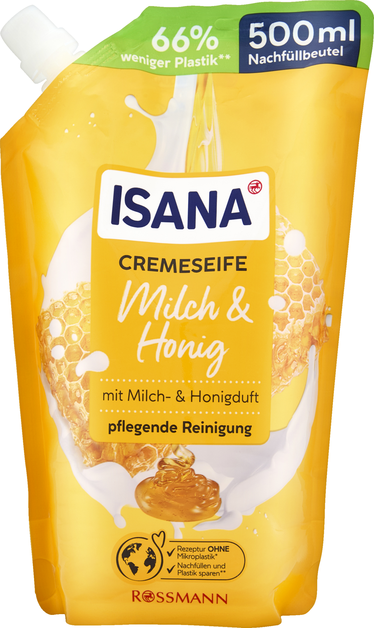 ISANA Cremesæbe ”Milch & Honig” refill-pose