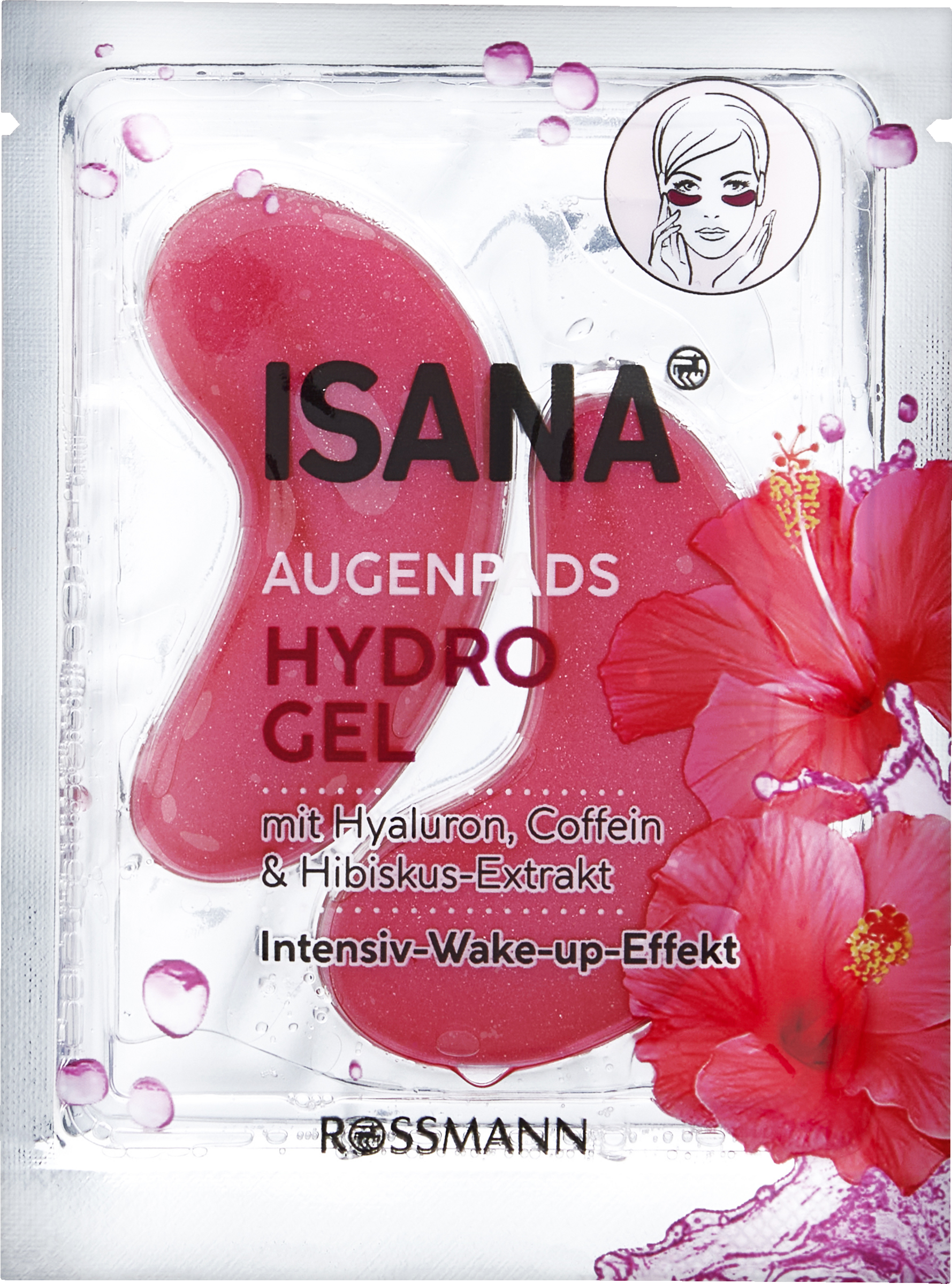 ISANA Øjenpuder Hydrogel hibiscus