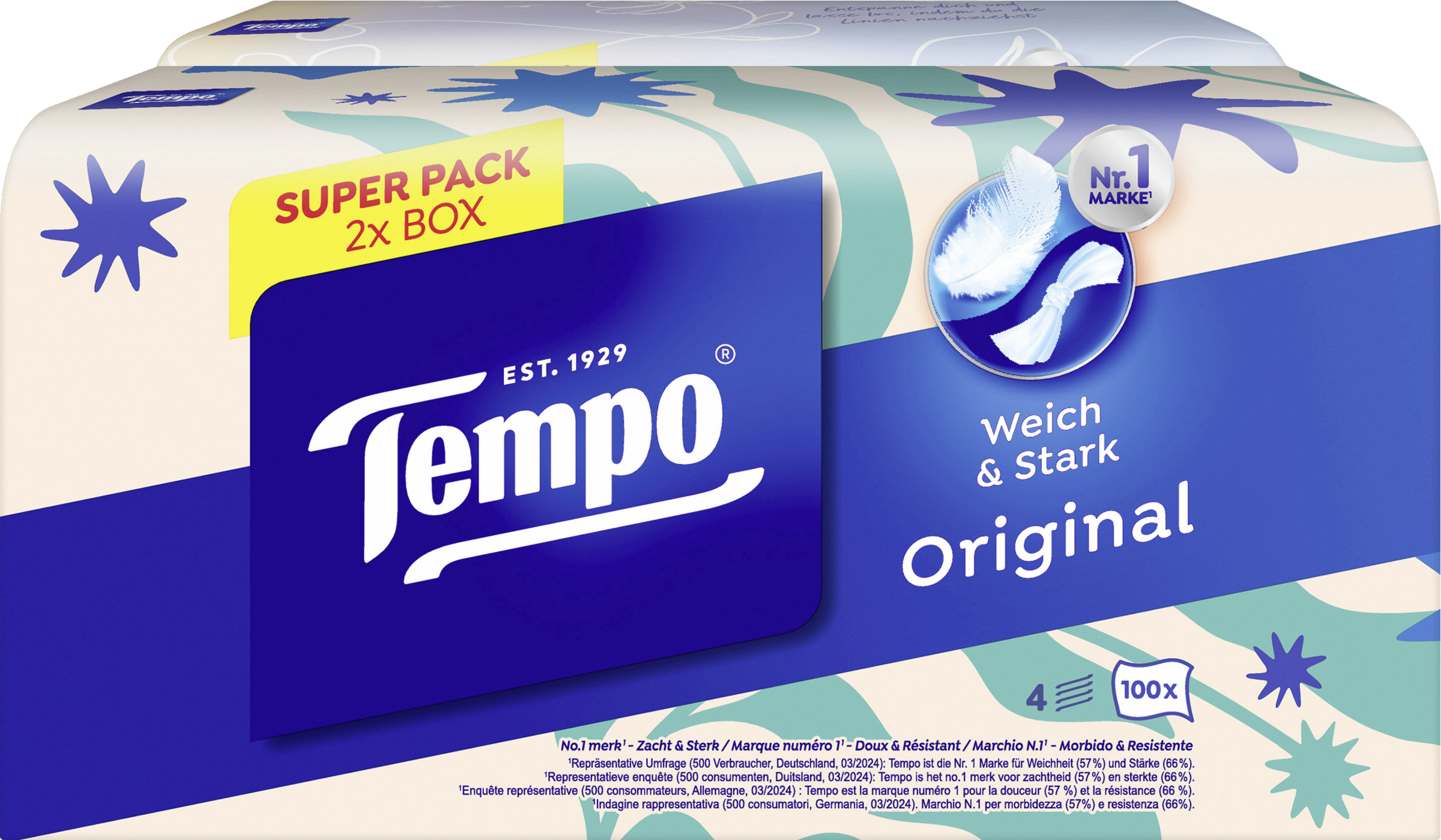 Tempo Lommetørklæder Duo-Box Original